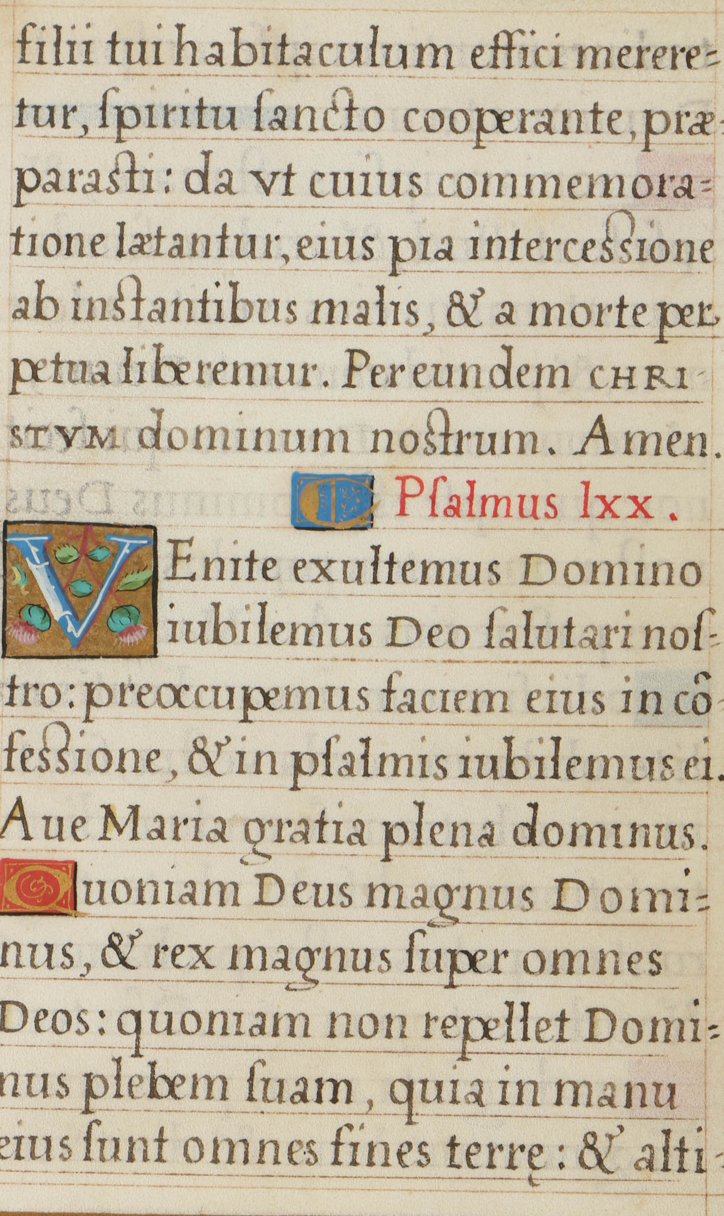 Late 16th-Century Miniature Hand-Painted Vellum Leaves from French Book of Hours