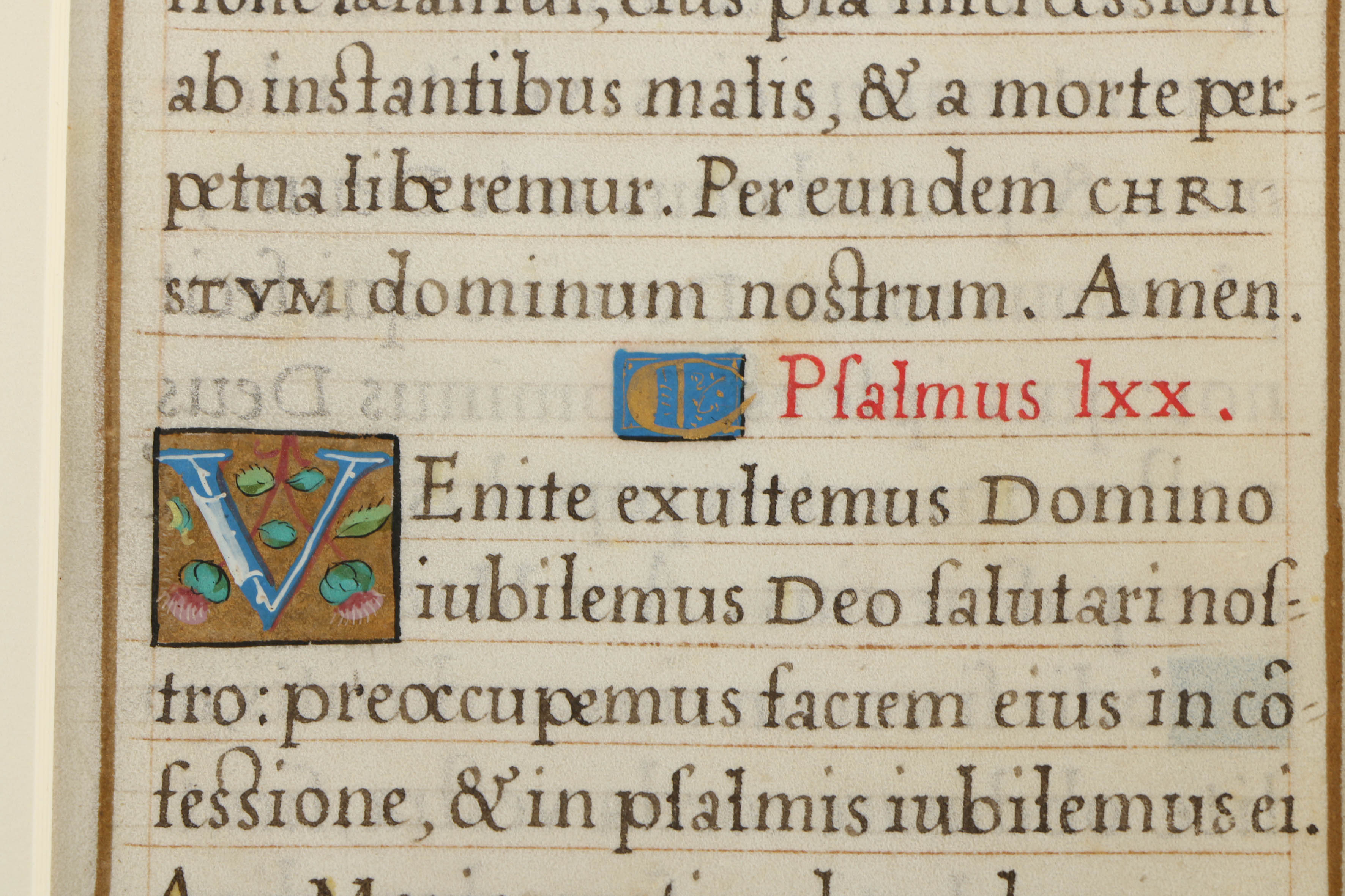 Late 16th-Century Miniature Hand-Painted Vellum Leaves from French Book of Hours