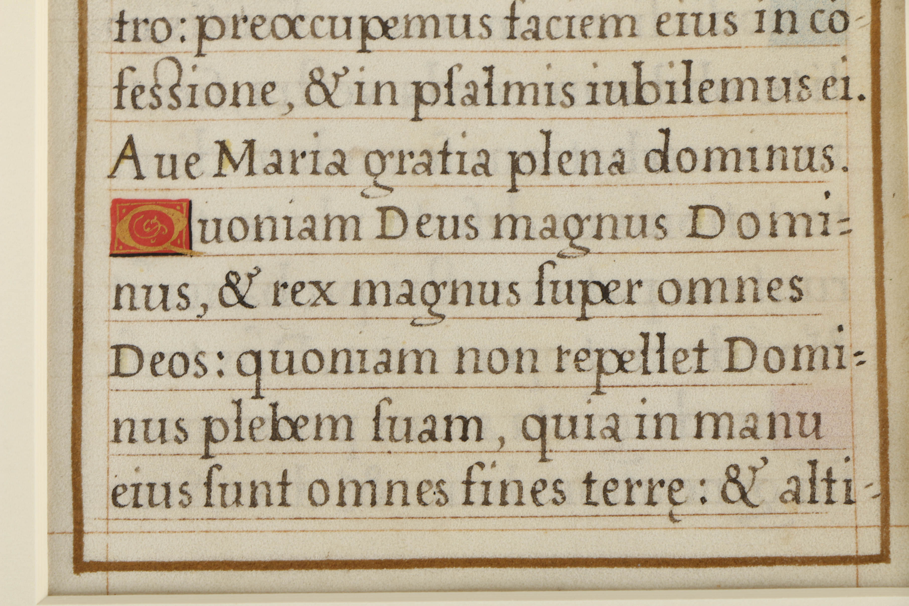 Late 16th-Century Miniature Hand-Painted Vellum Leaves from French Book of Hours