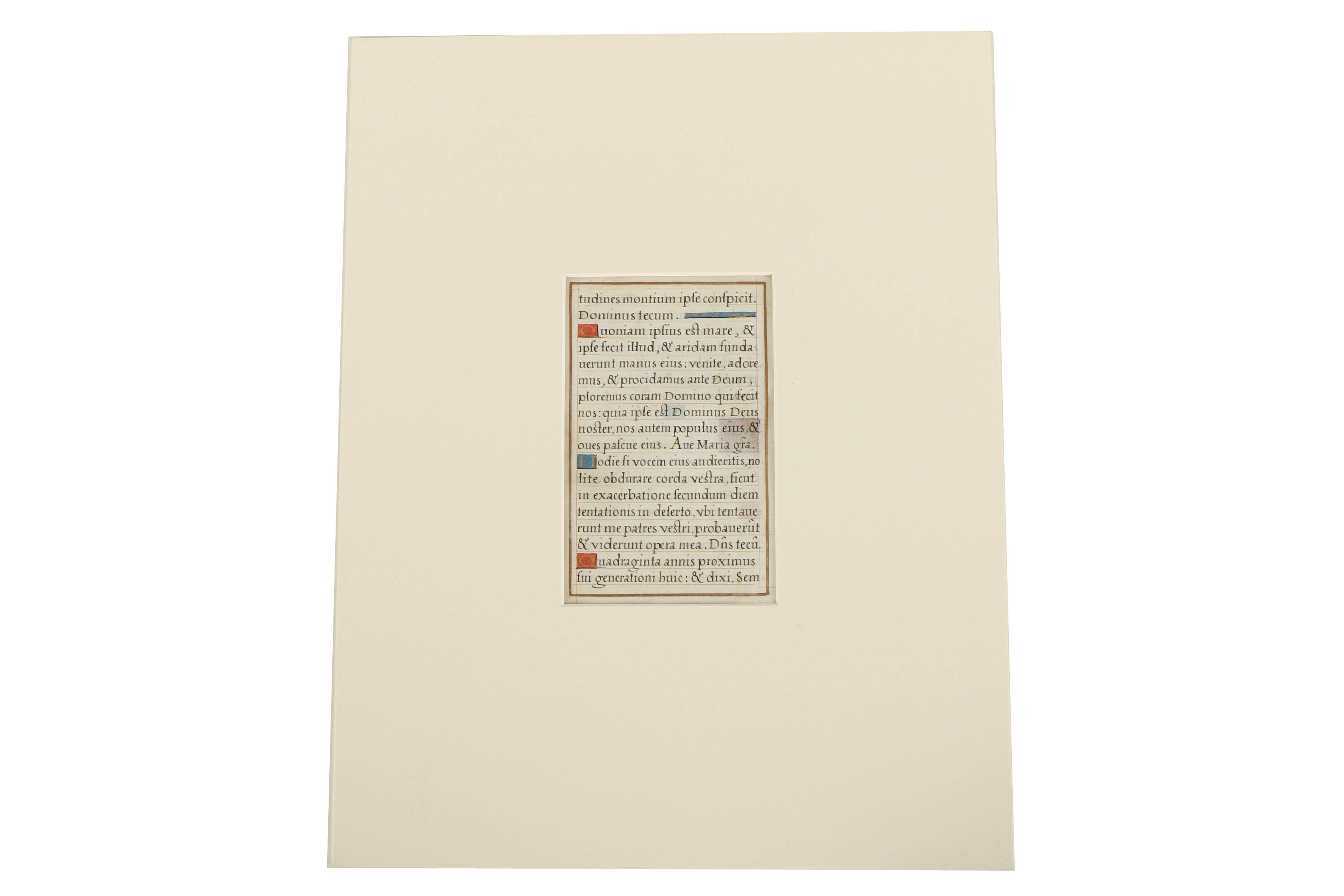 Late 16th-Century Miniature Hand-Painted Vellum Leaves from French Book of Hours