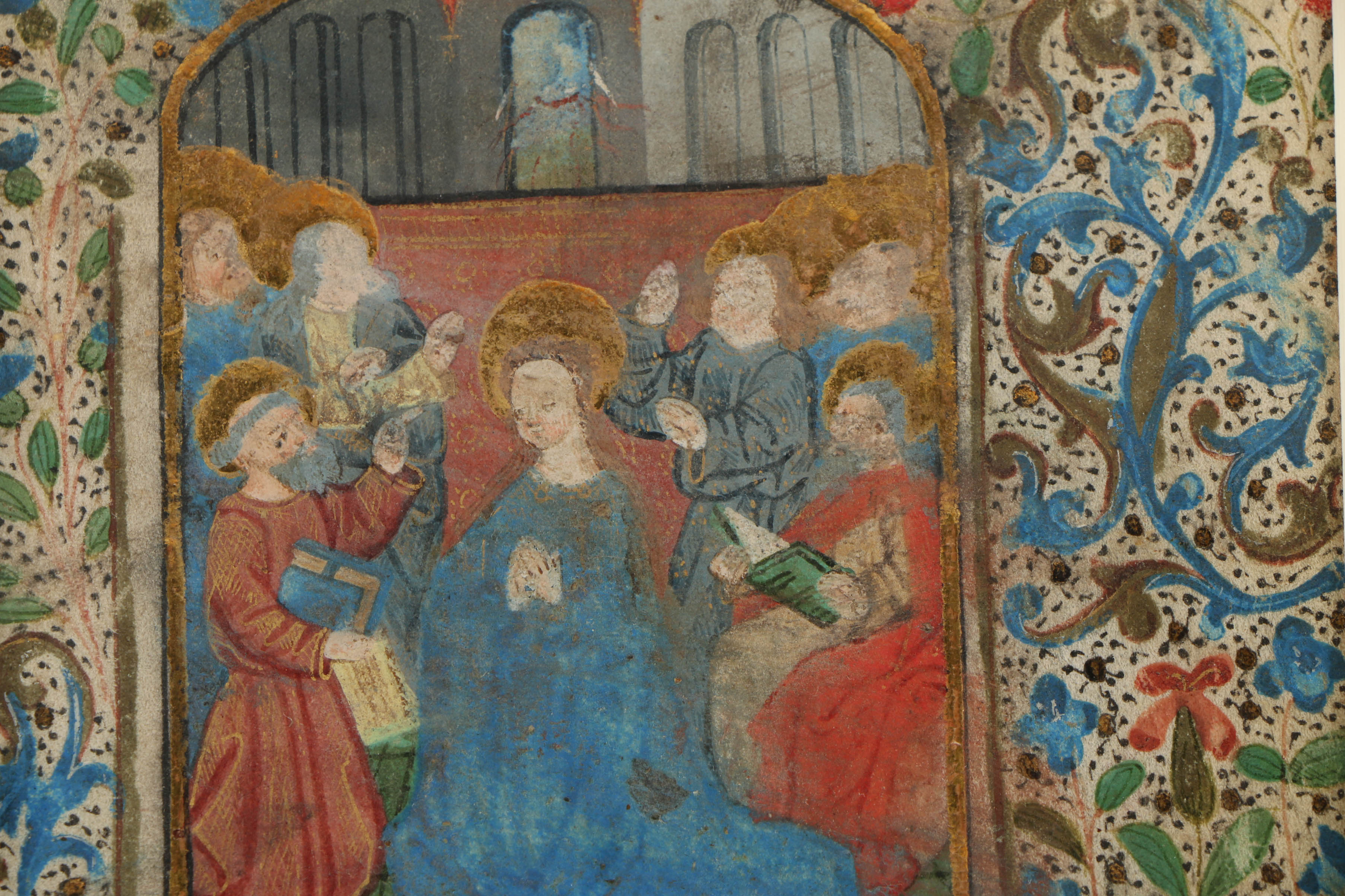 Late 15th-Century Hand-Painted Miniature Illumination from French Book of Hours