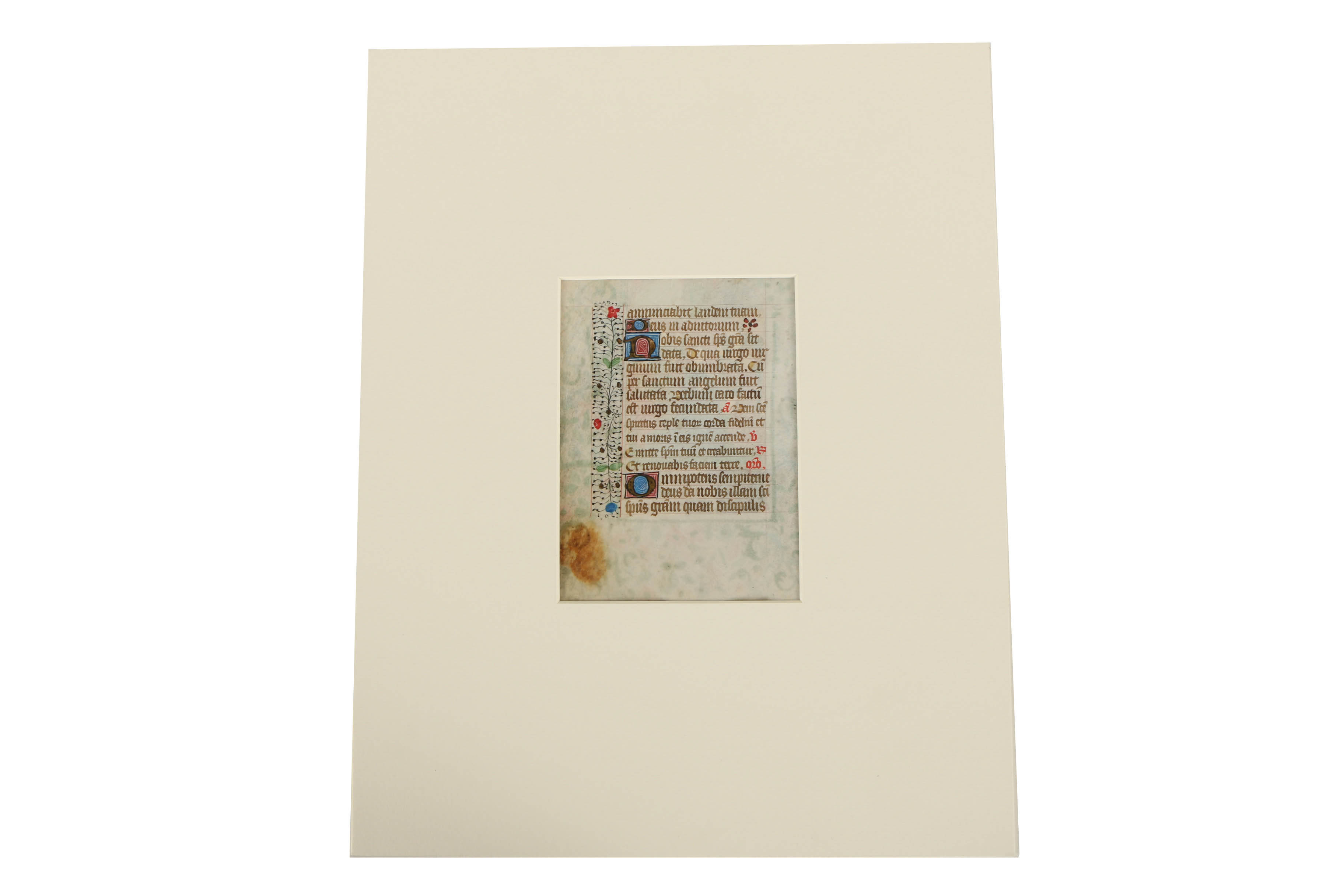 Late 15th-Century Hand-Painted Miniature Illumination from French Book of Hours