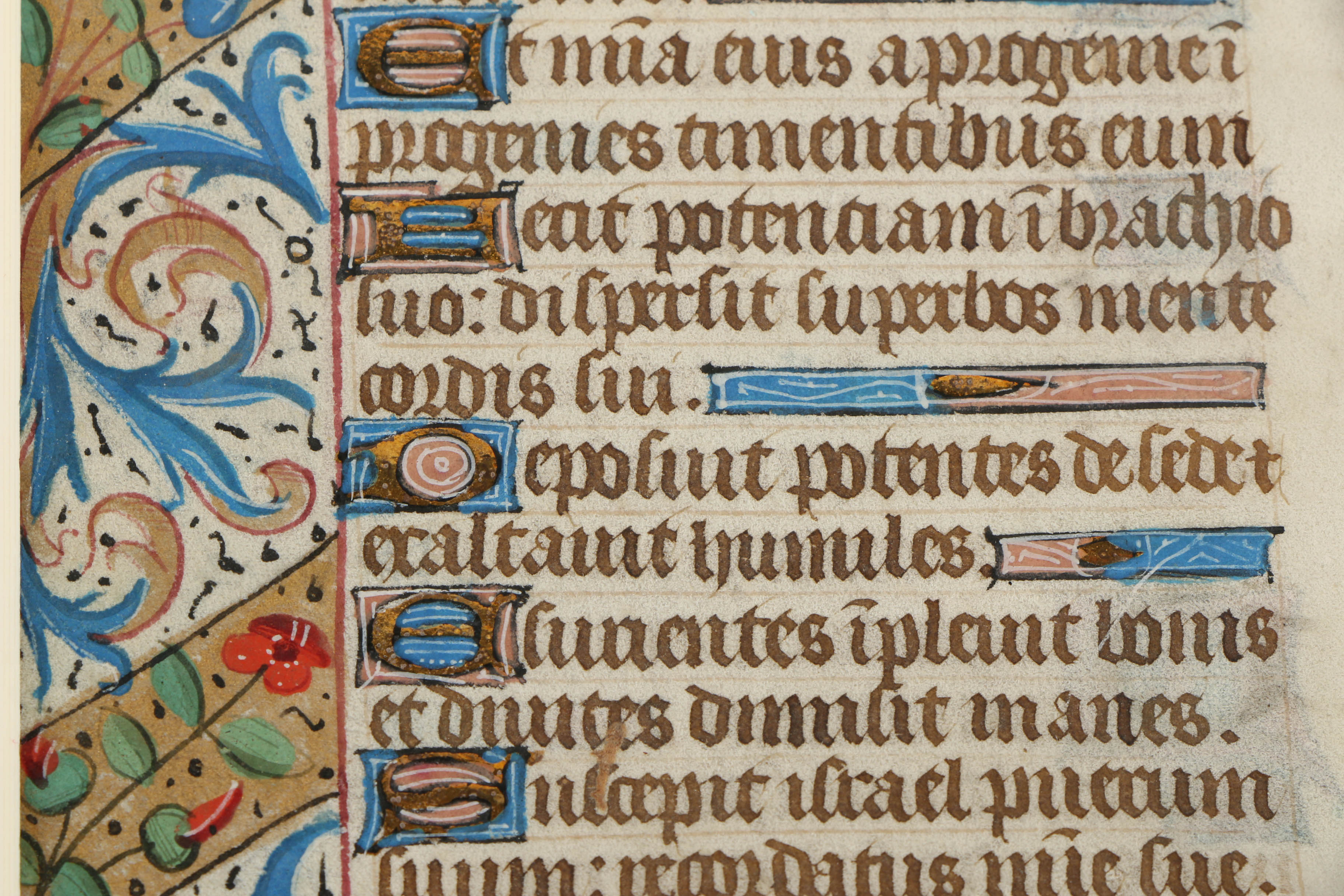 Late 15th-Century Hand-Painted Vellum Pages from a French Book of Hours