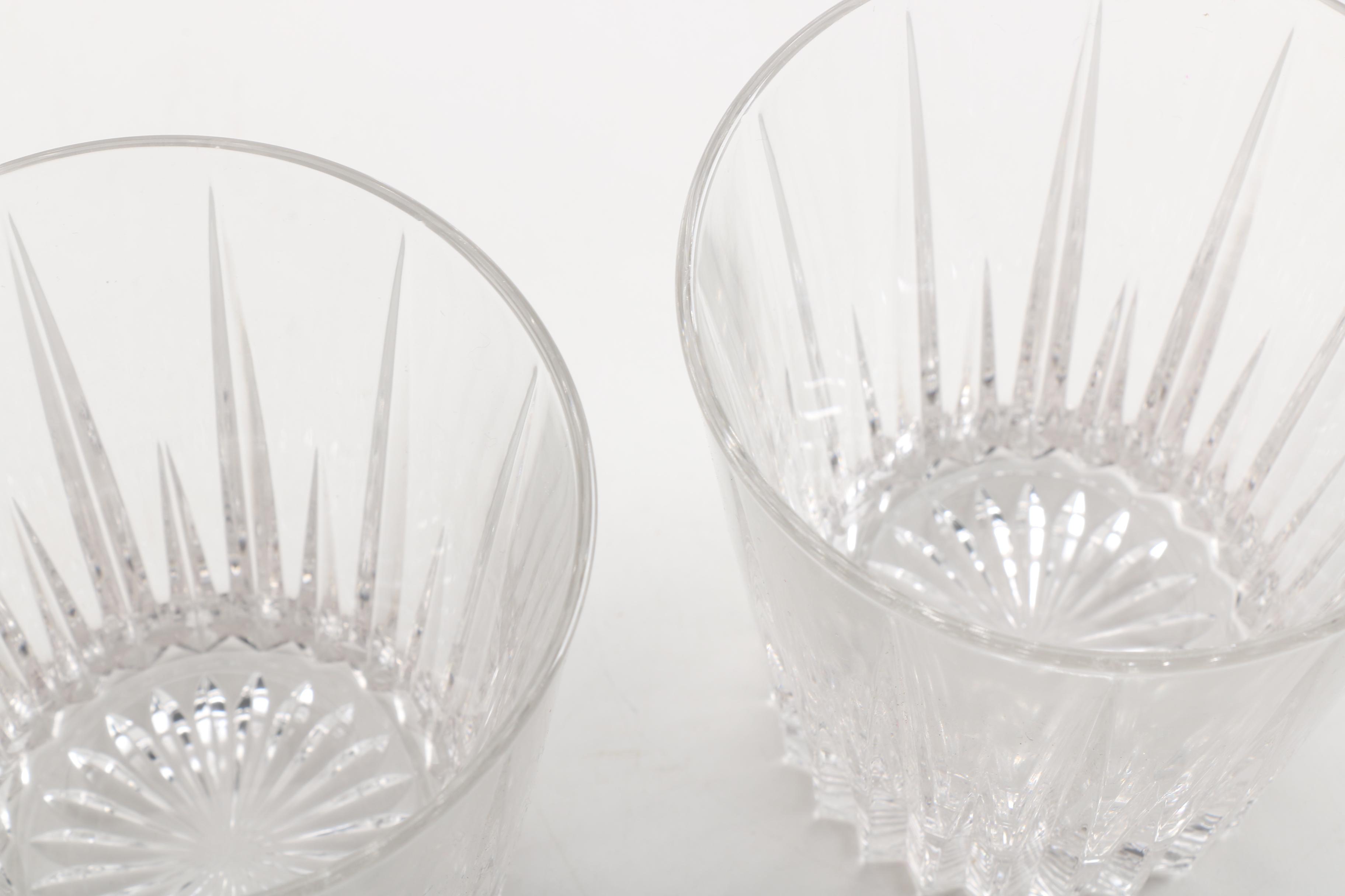 Mikasa Crystal "City Style" Ice Bucket and Old Fashion Tumblers