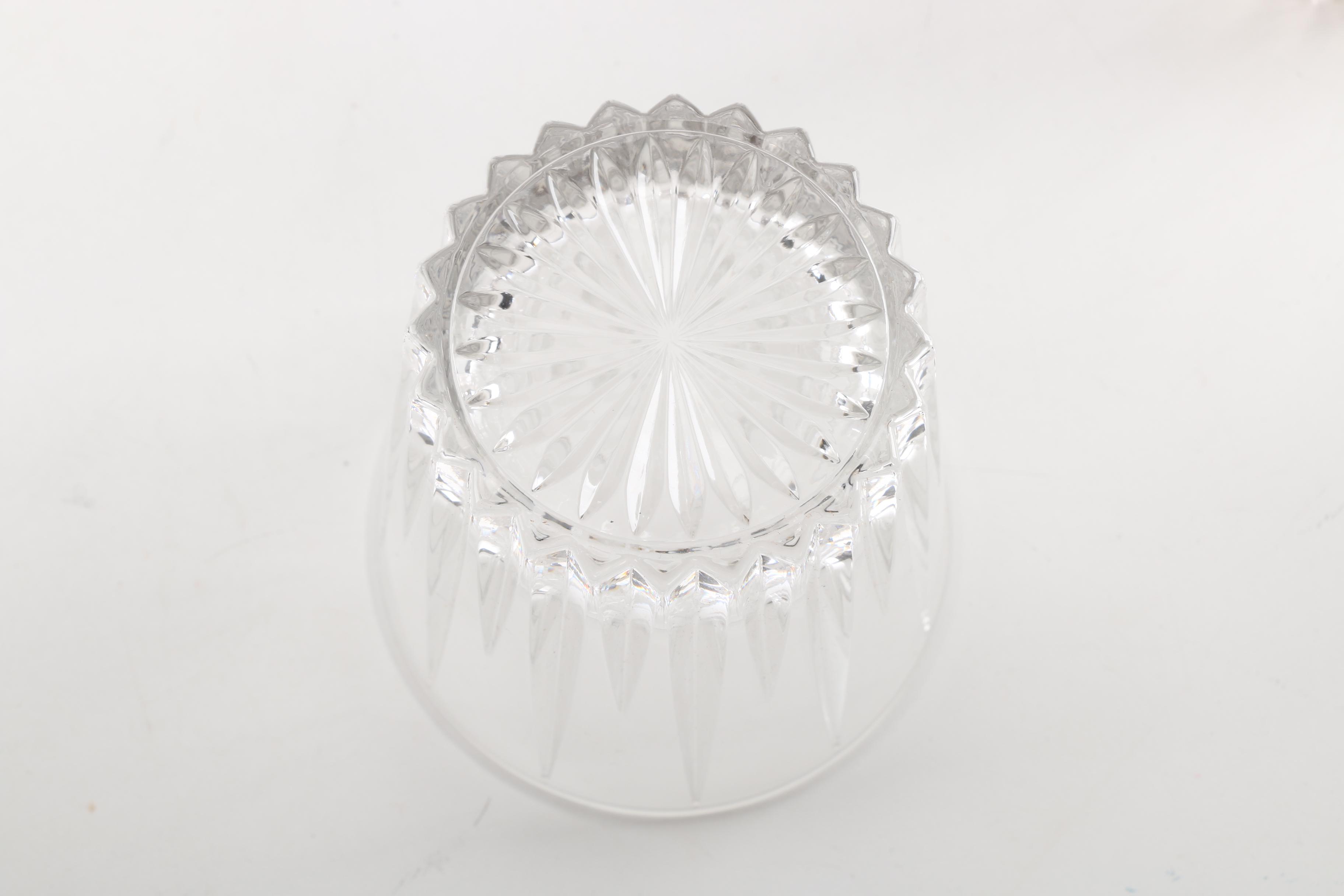 Mikasa Crystal "City Style" Ice Bucket and Old Fashion Tumblers