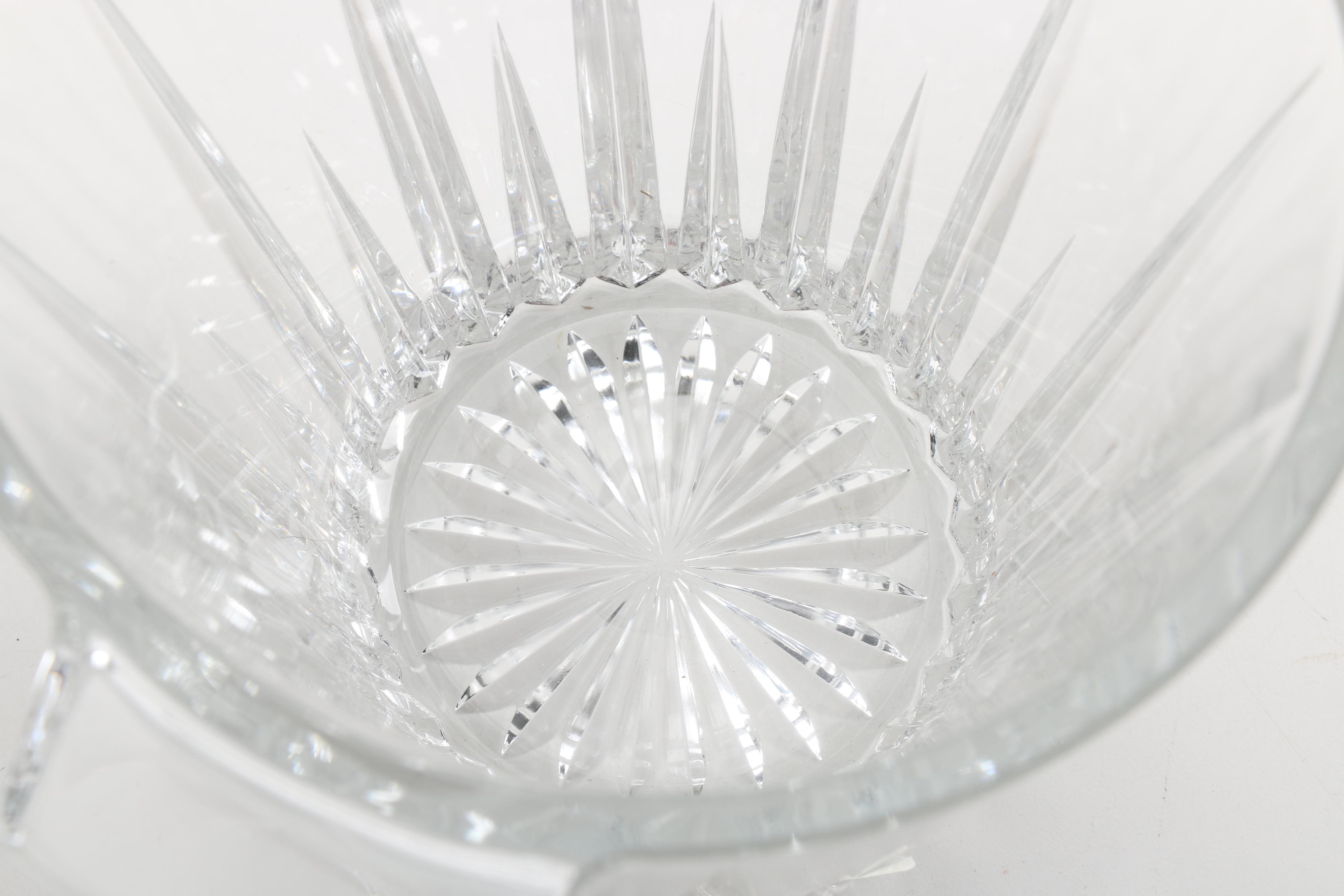 Mikasa Crystal "City Style" Ice Bucket and Old Fashion Tumblers