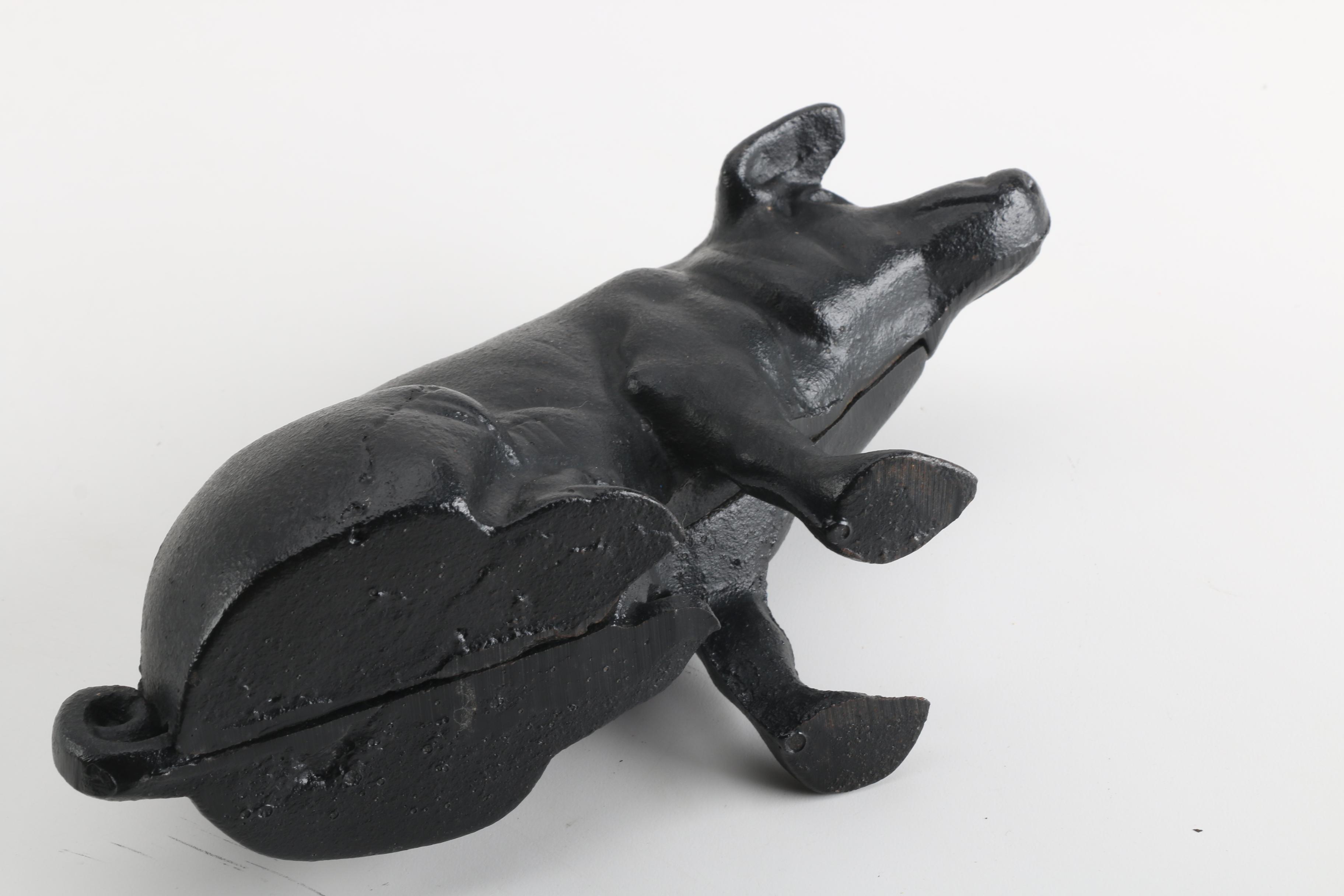 Cast Iron Pig Coin Bank