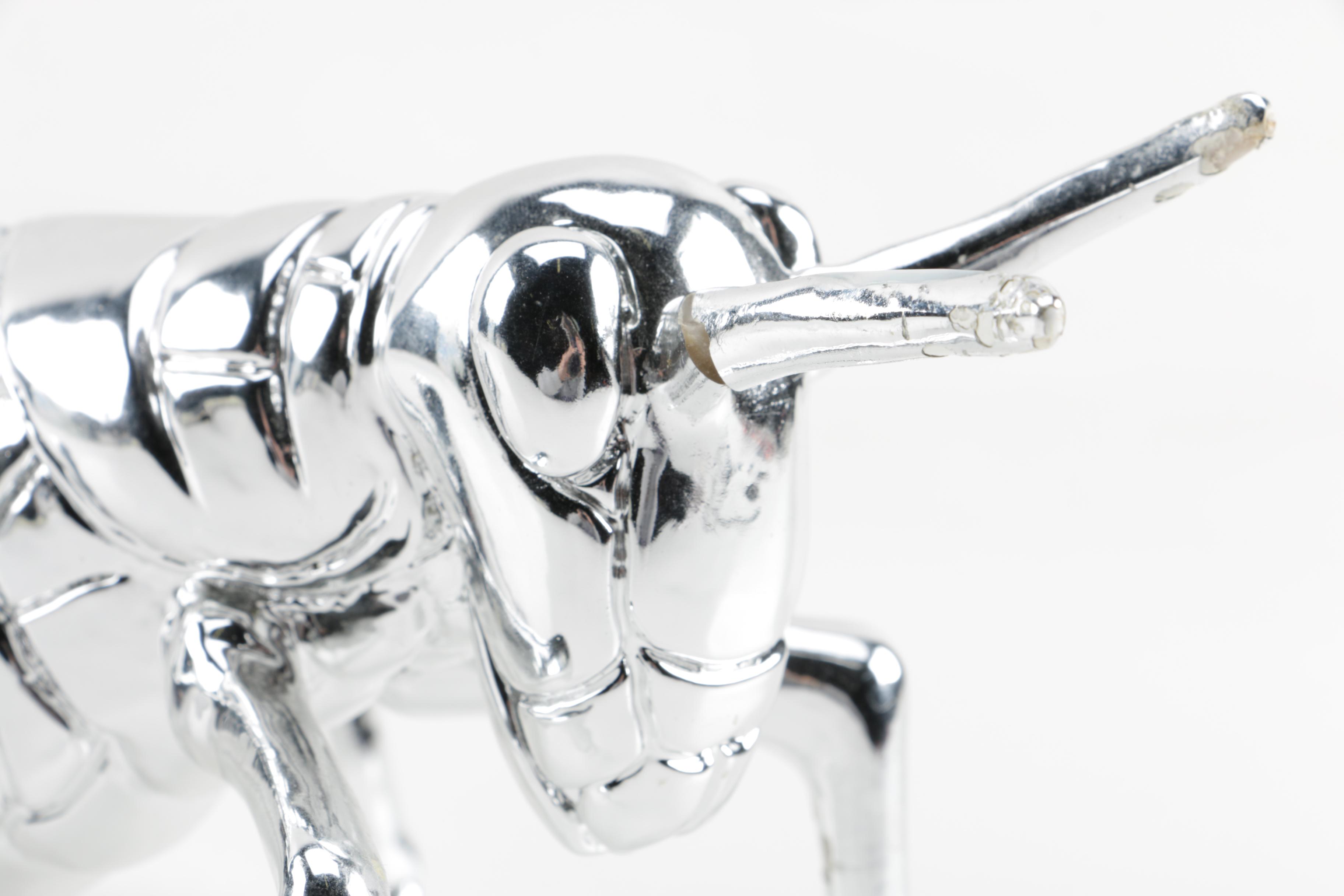 Chrome Toned Cricket Figurine