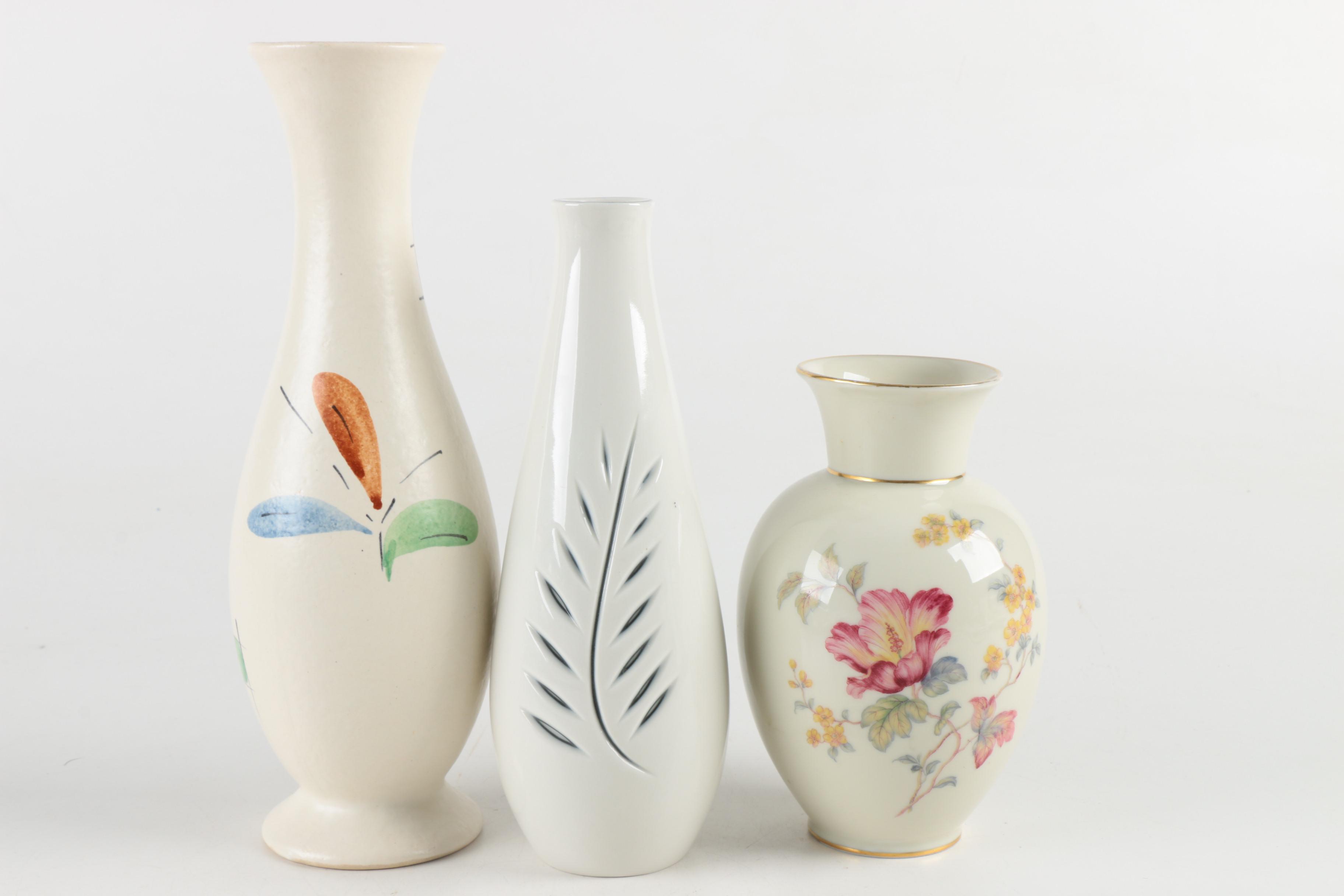 Collection of Vintage Porcelain and Ceramic Vessels including Rosenthal