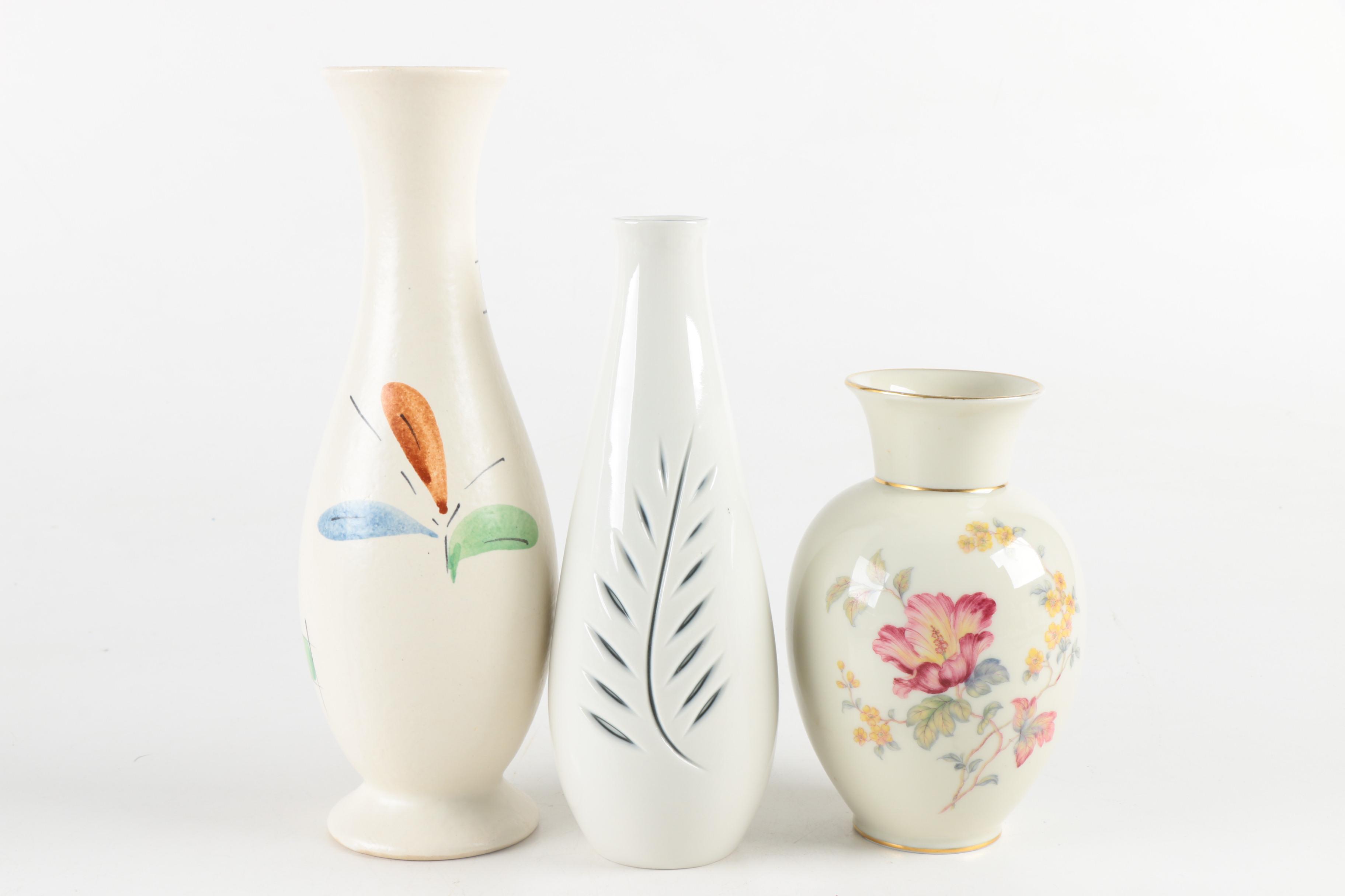 Collection of Vintage Porcelain and Ceramic Vessels including Rosenthal