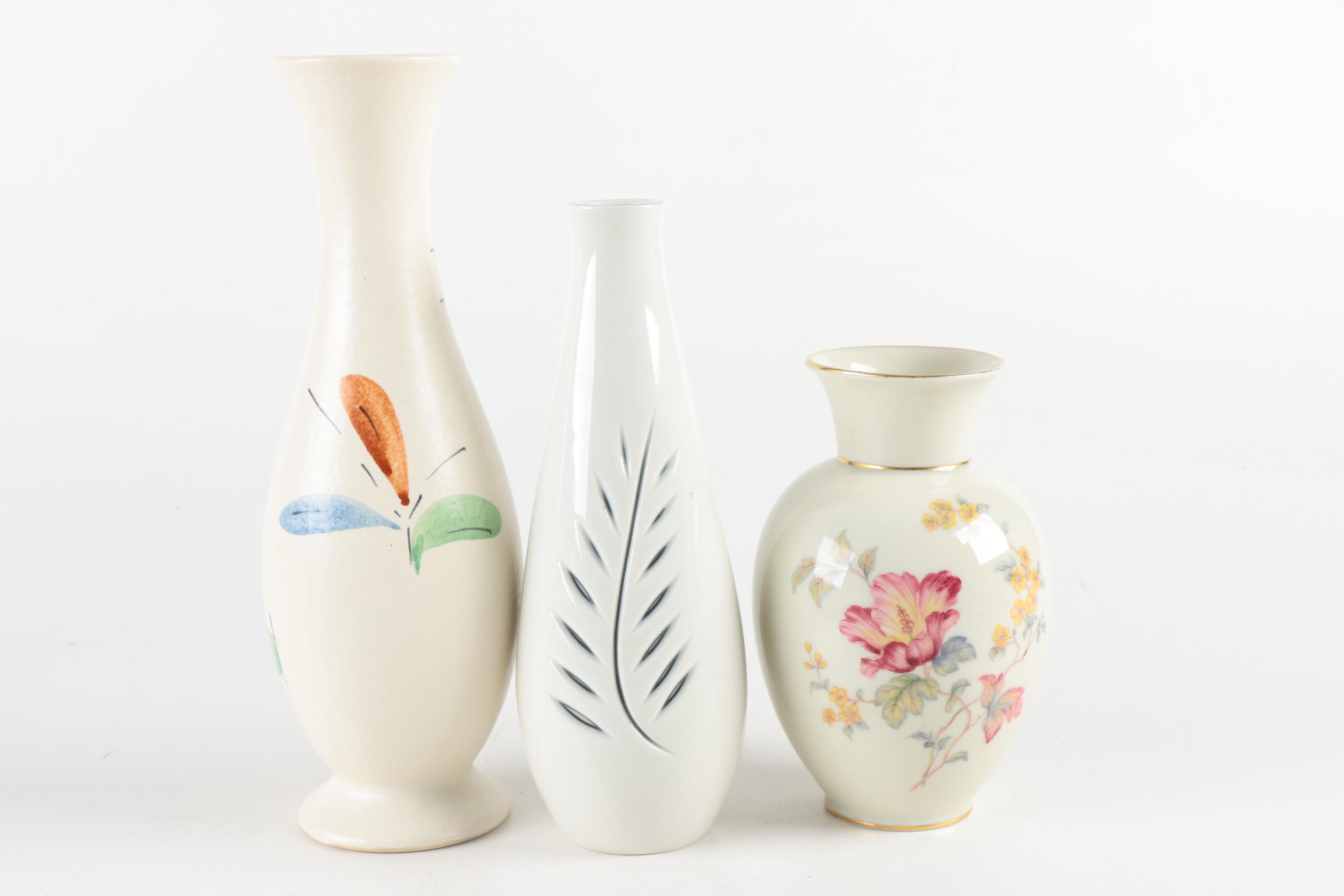 Collection of Vintage Porcelain and Ceramic Vessels including Rosenthal