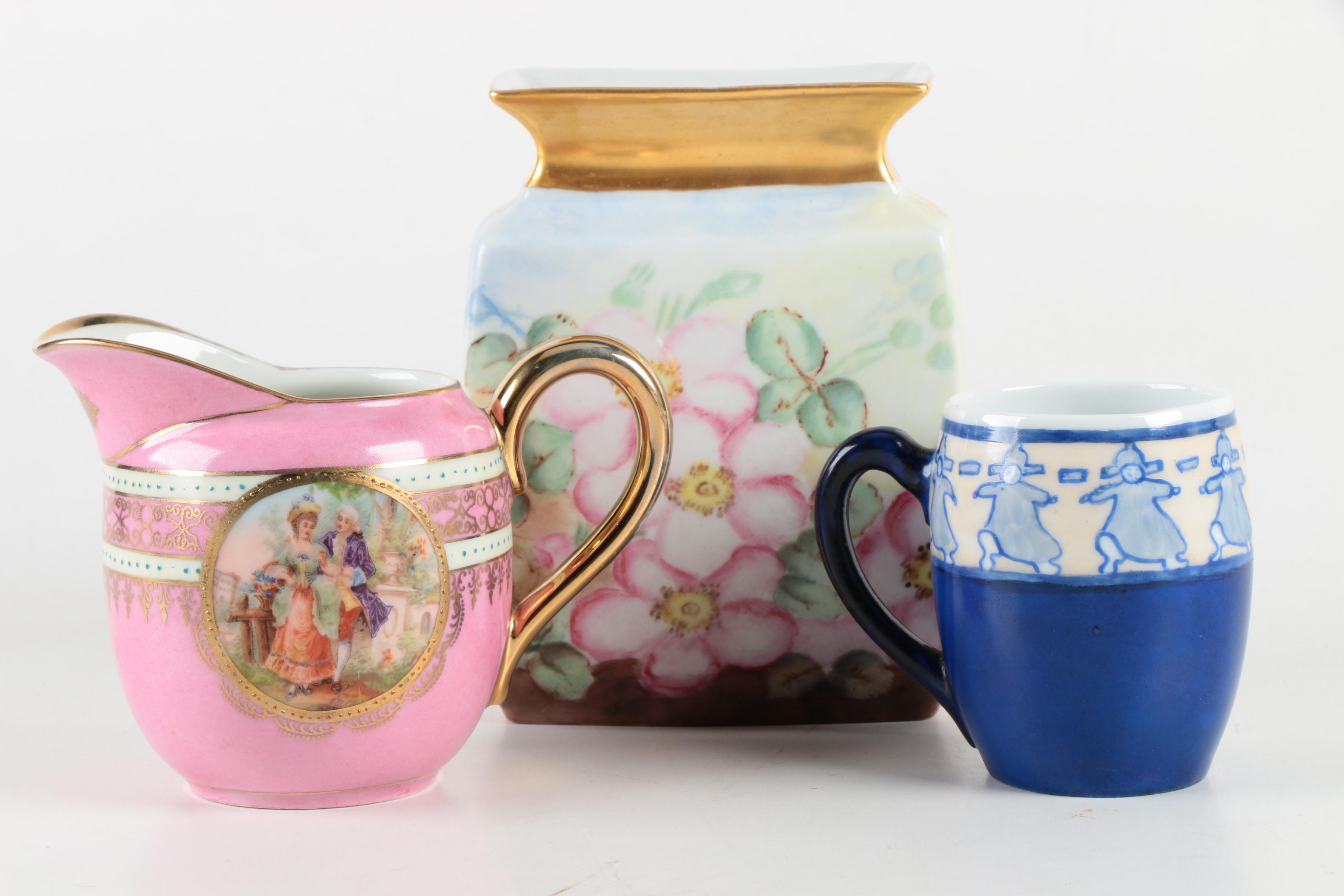 Collection of Vintage Porcelain and Ceramic Vessels including Rosenthal