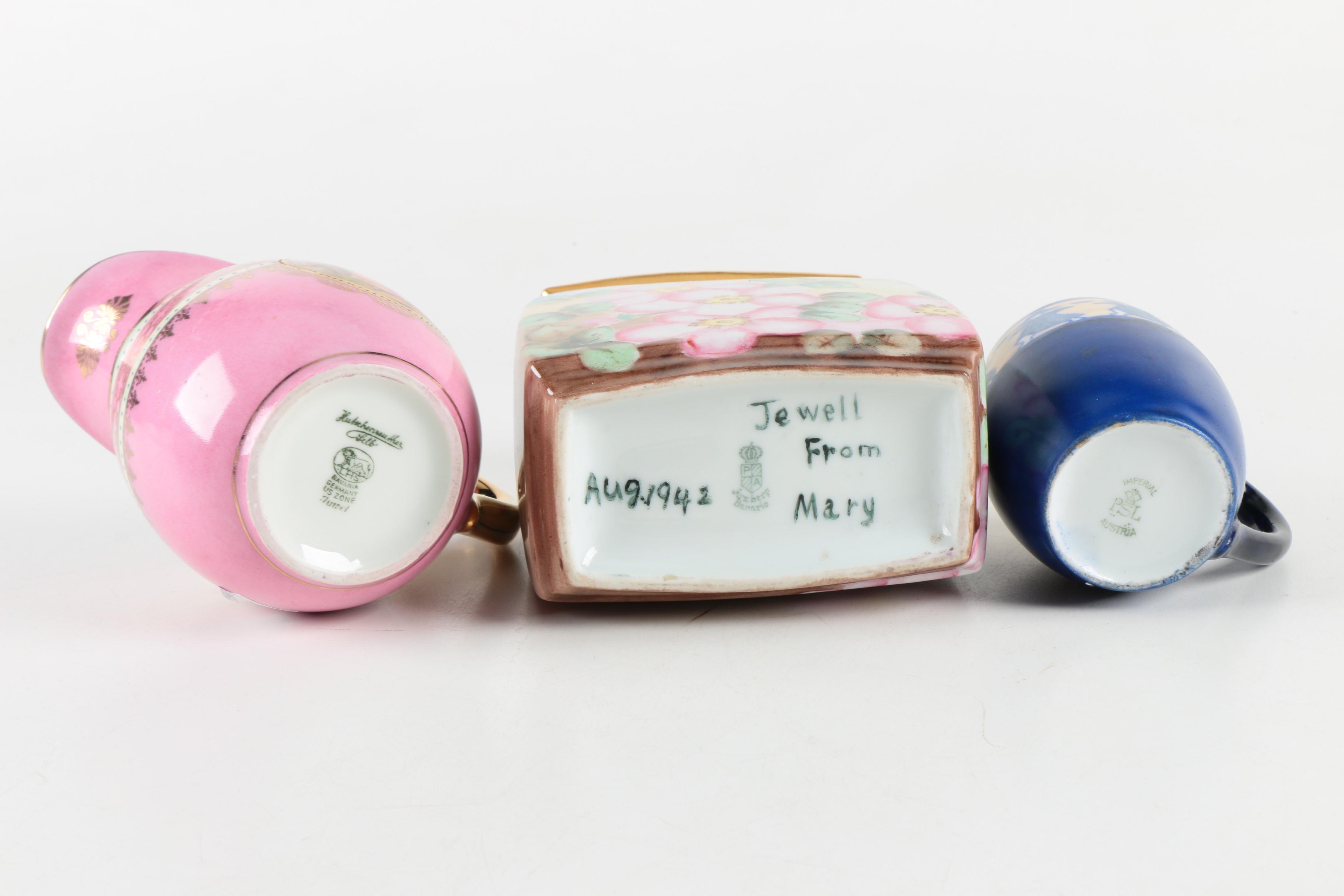 Collection of Vintage Porcelain and Ceramic Vessels including Rosenthal