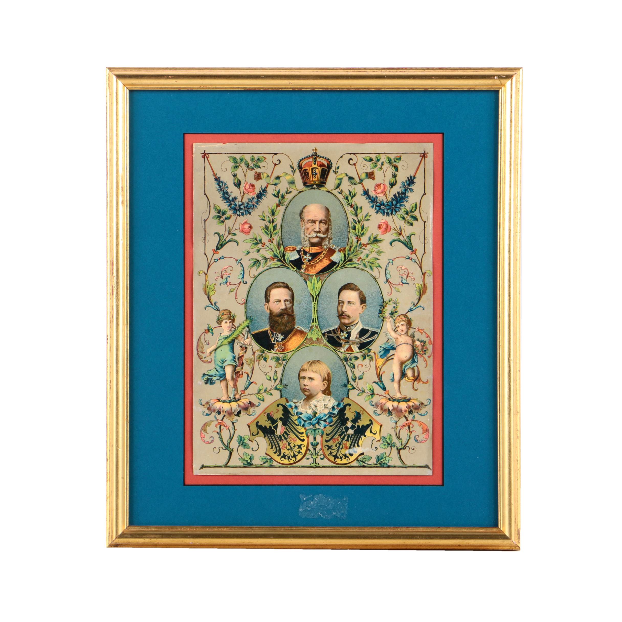 Chromolithograph of Four Generations of the House of Hohenzollern