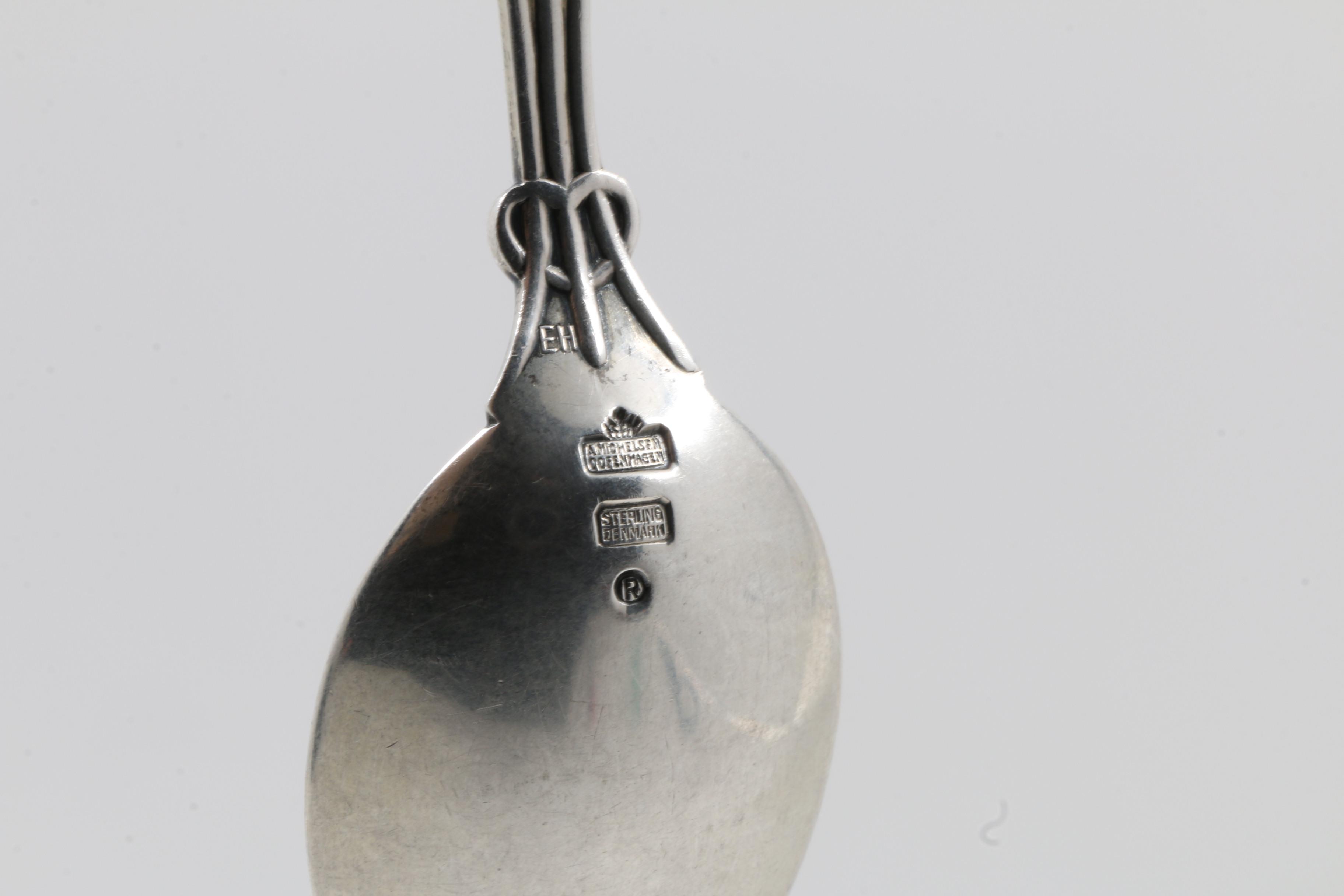 1929 and 1932 Anton Michelsen Sterling Silver Christmas Spoon and Fork