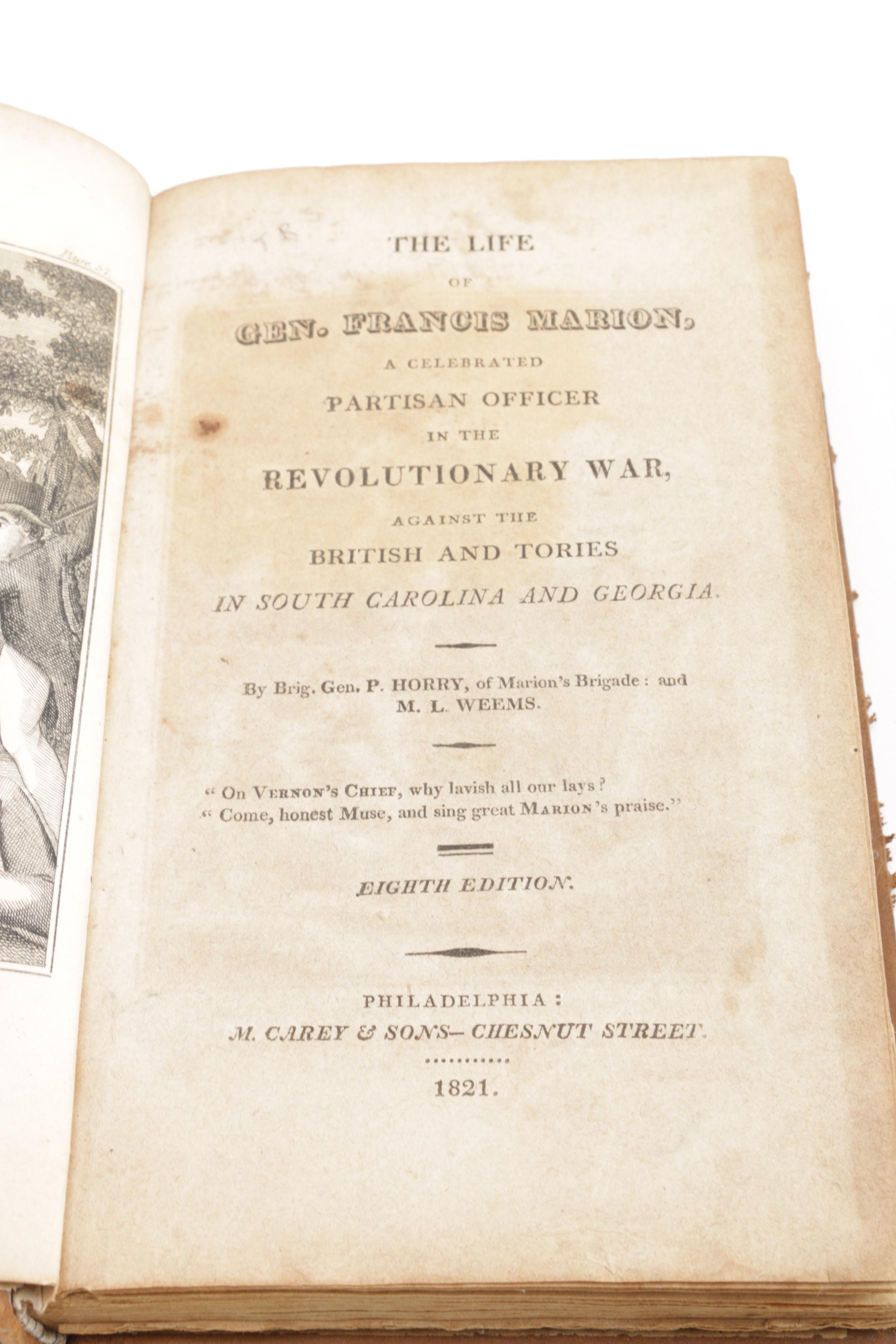 1821 "The Life of Gen. Francis Marion"