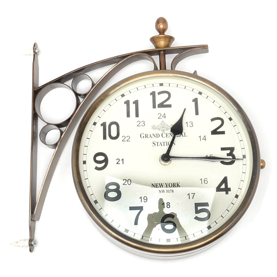 Double Face Hanging Wall Clock