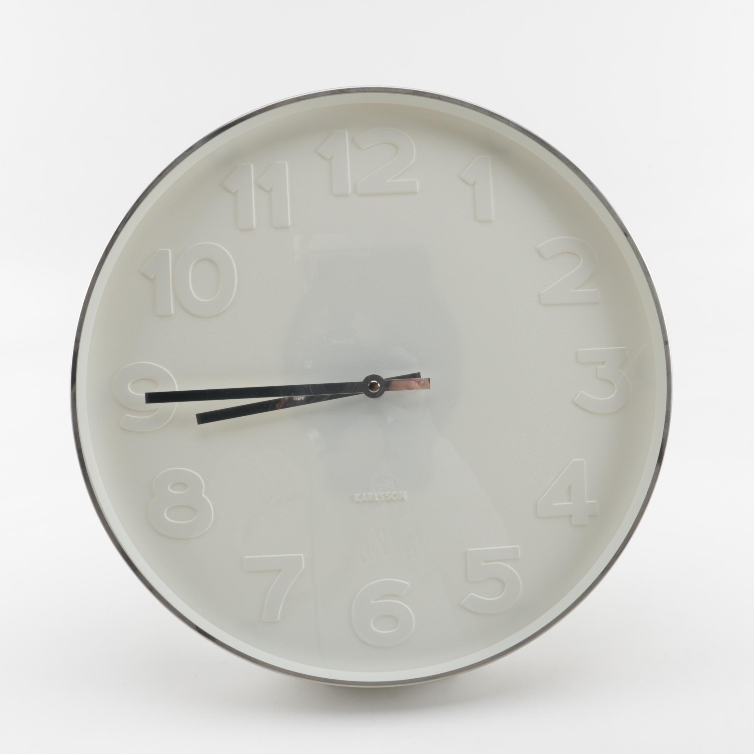 Karlsson Modern White Wall Clock