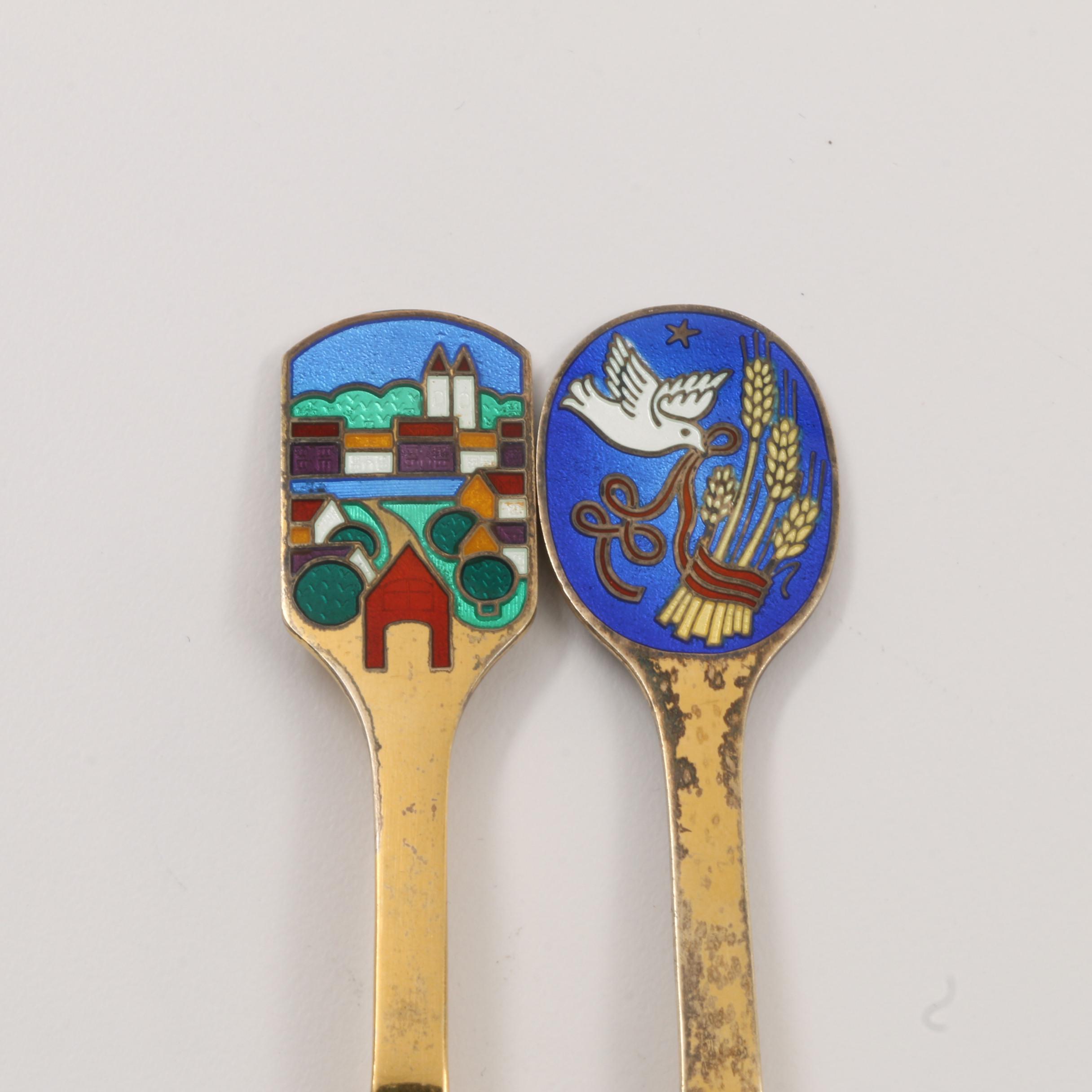 Collection of Danish Anton Michelsen Sterling Silver Christmas Demitasse Spoons