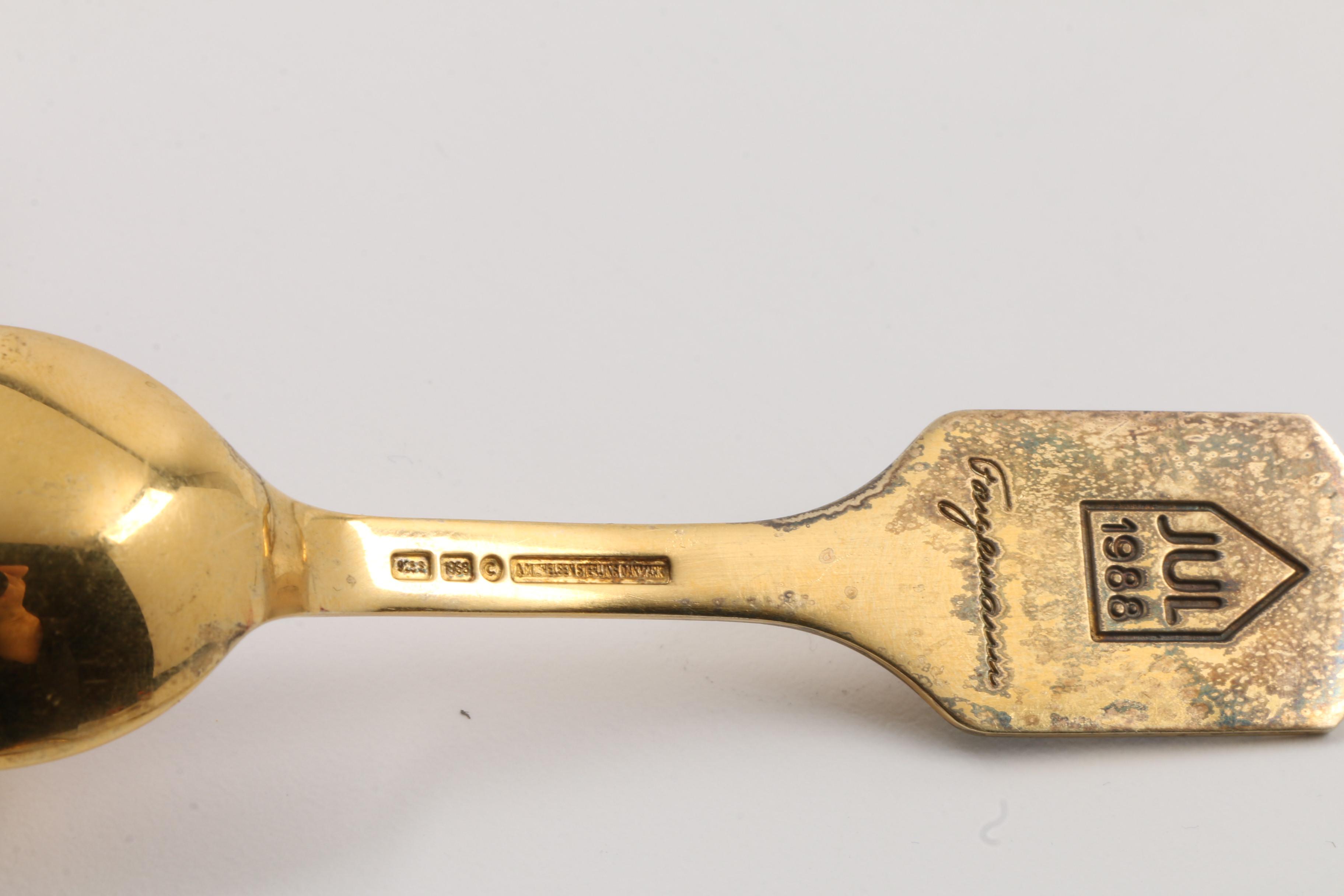 Collection of Danish Anton Michelsen Sterling Silver Christmas Demitasse Spoons