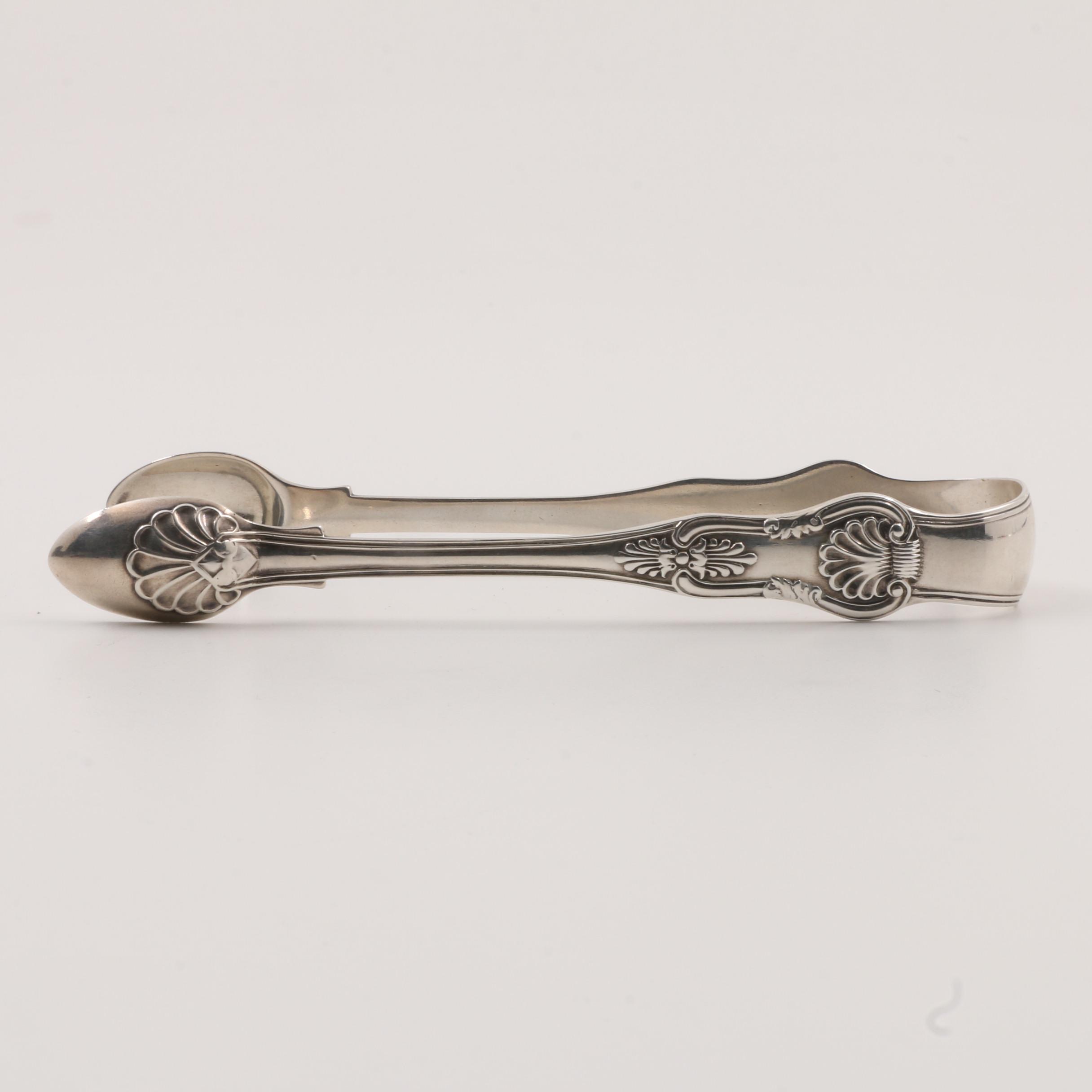 1828 Morris & Michael Emanuel London Sterling Silver Sugar Tongs