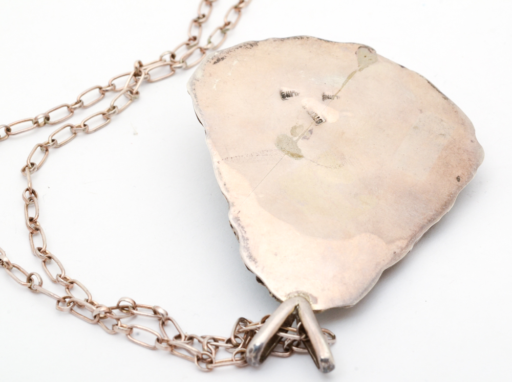 Unusual Sterling Silver Pendant Necklace