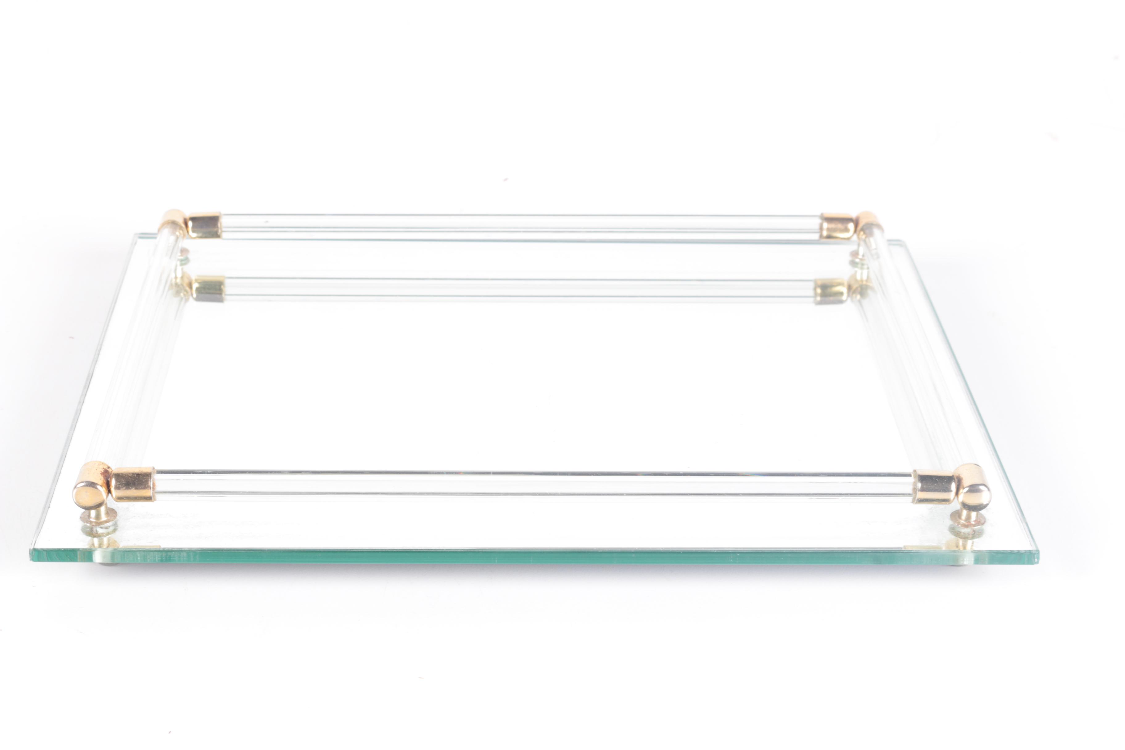 Mirrored Glass Trays by Nicole Miller