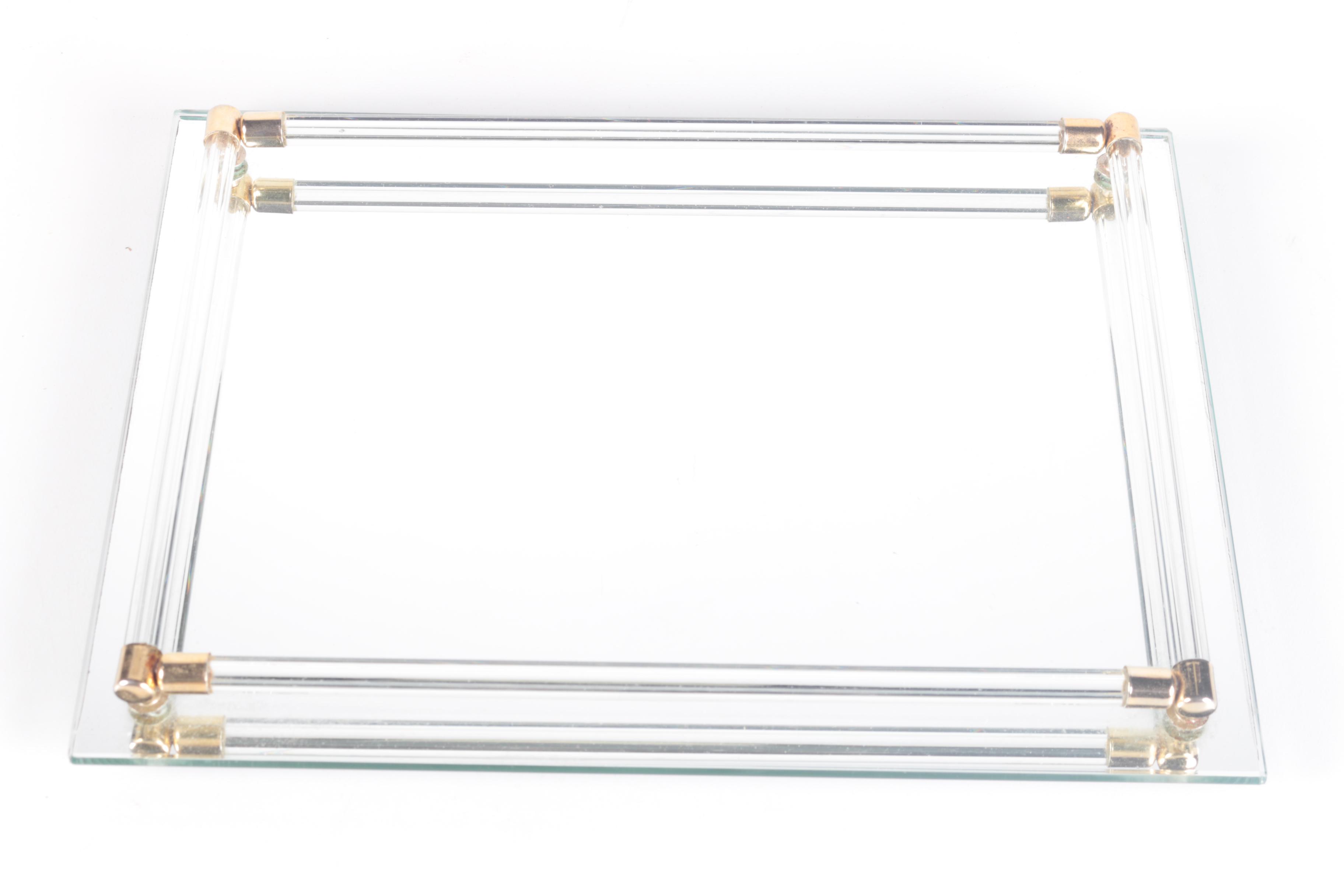 Mirrored Glass Trays by Nicole Miller