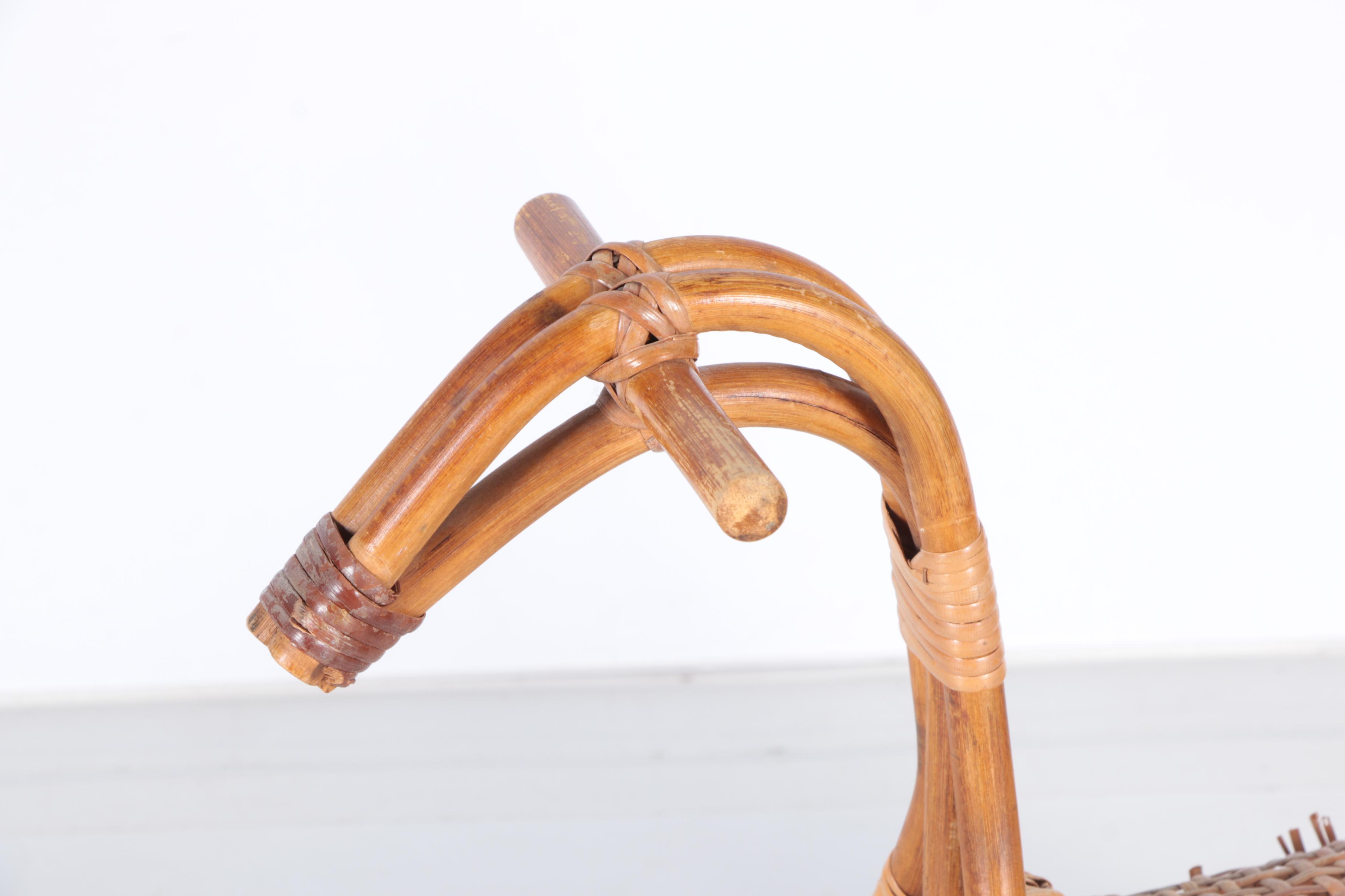 Rattan Rocking Horse With Woven Seat