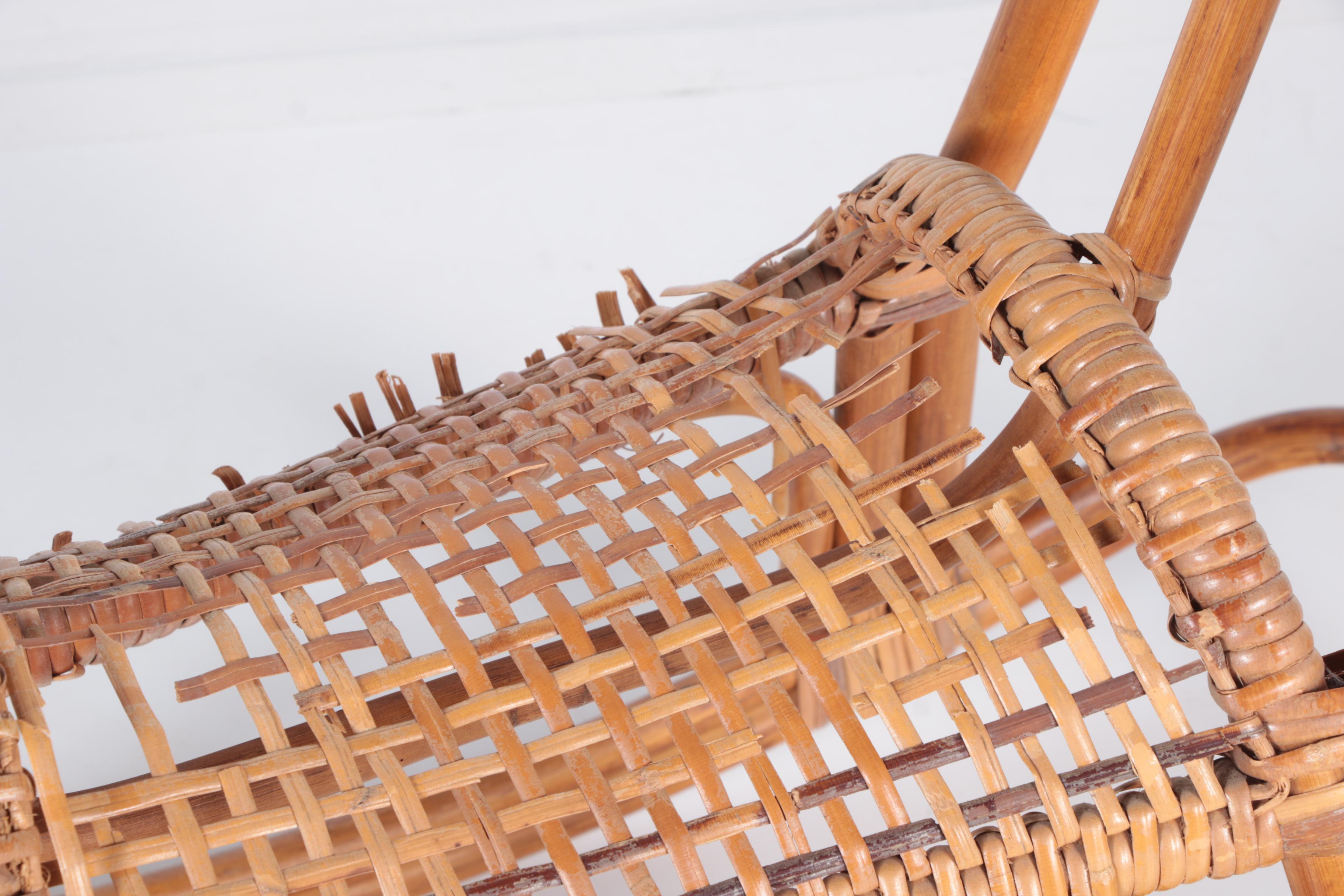 Rattan Rocking Horse With Woven Seat