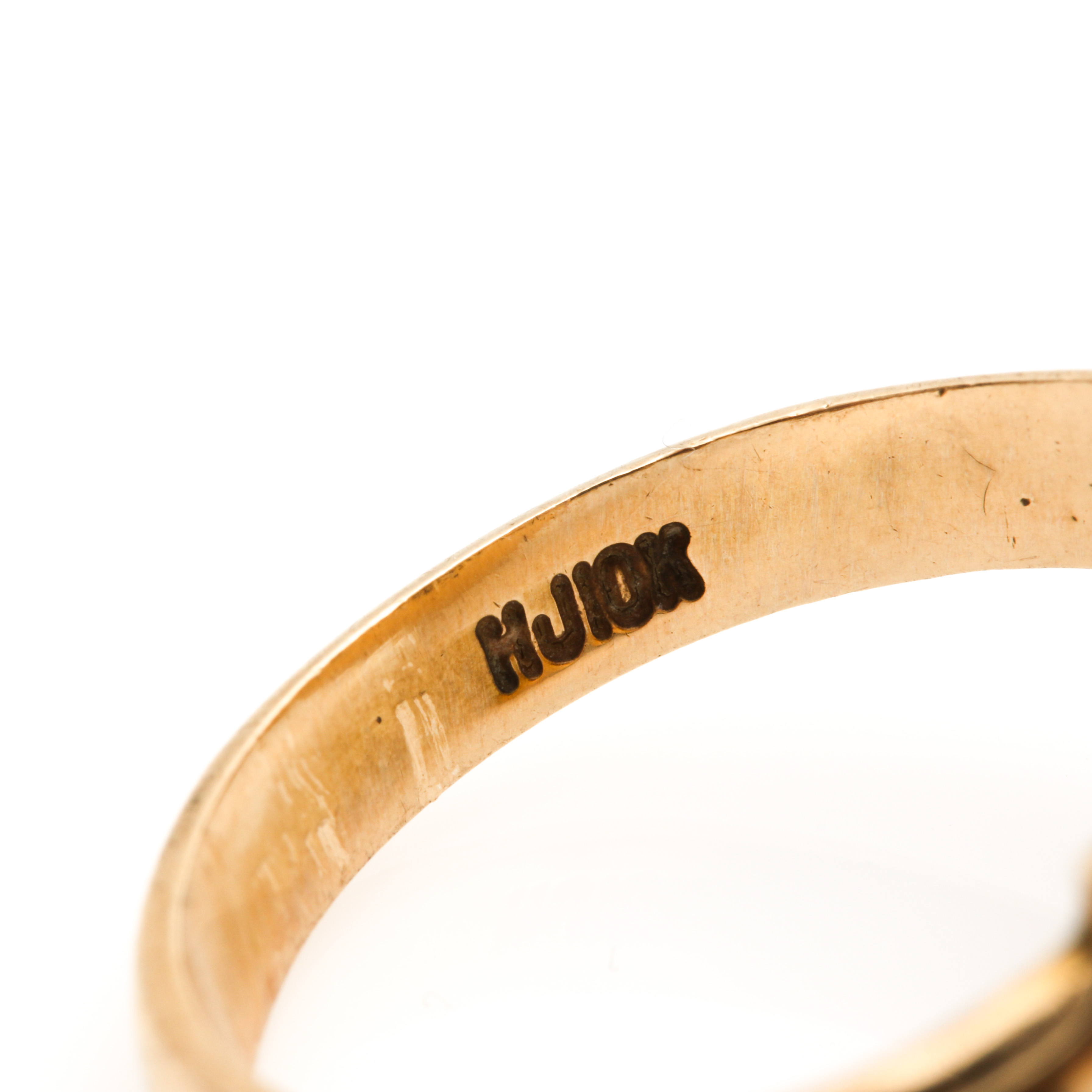 Vintage Herff Jones 10K Yellow Gold Ruby Class Ring