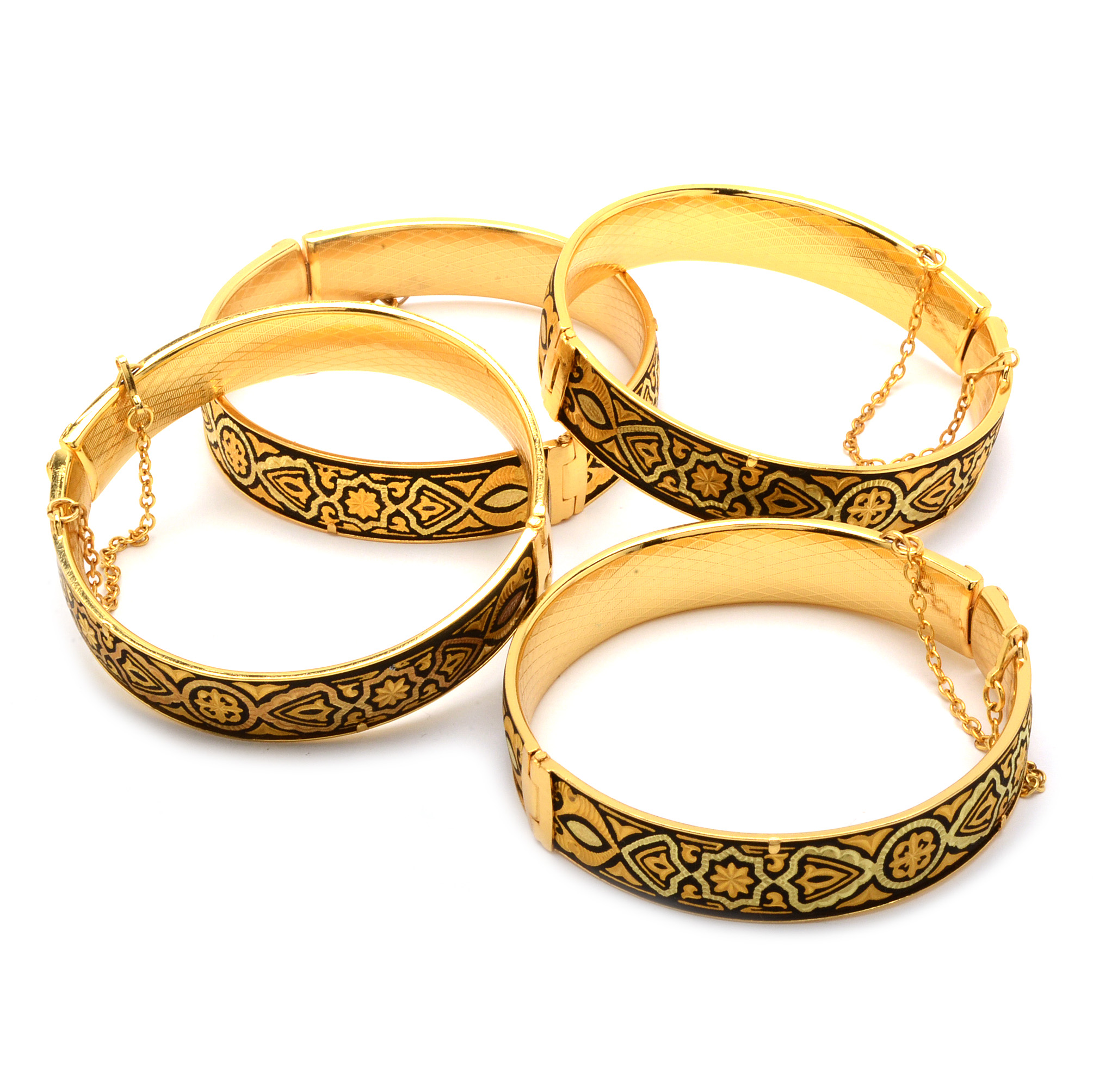 Four Spanish Damascene Bracelets