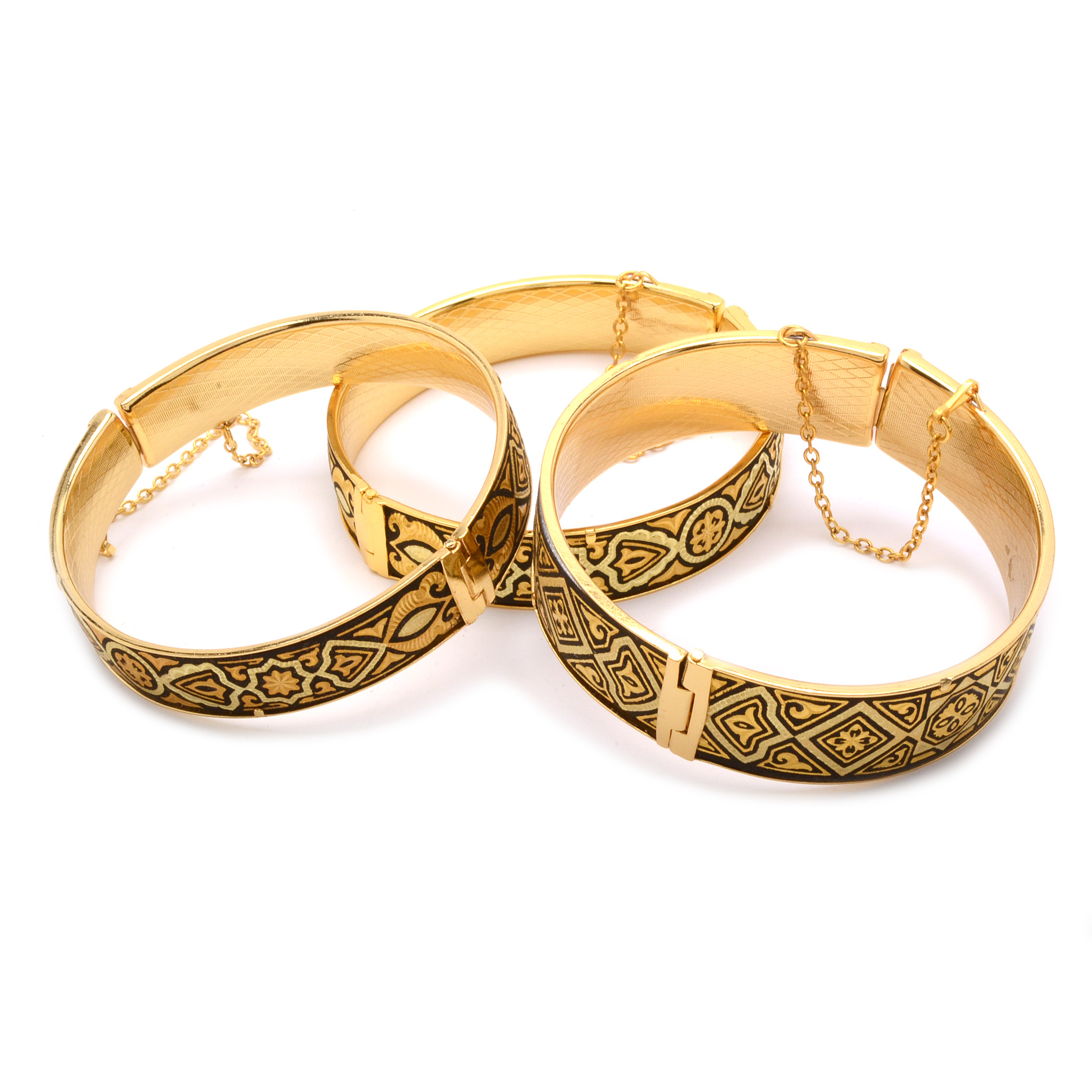 Three Spanish Damascene Bracelets