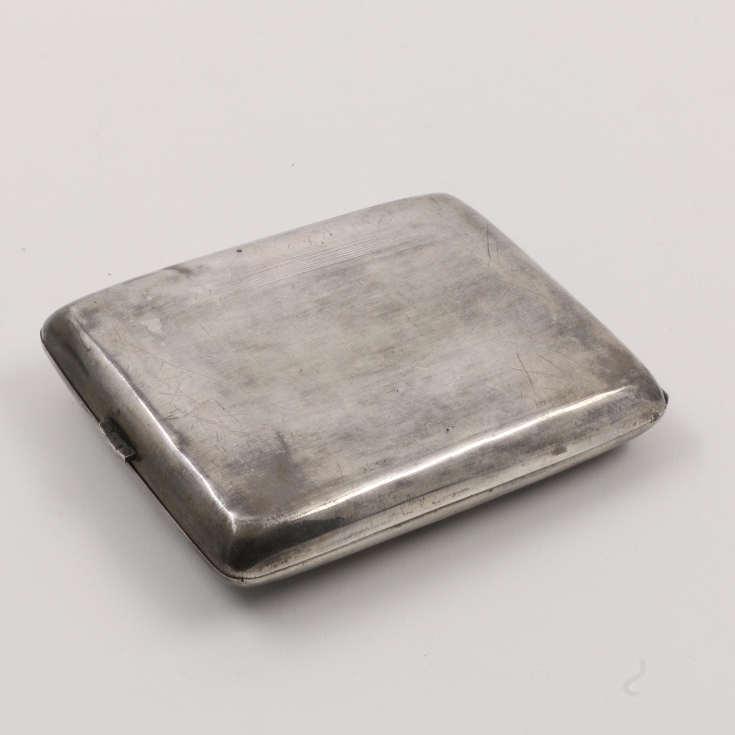 Vintage Chinese Dragon Inspired Sterling Silver Cigarette Case