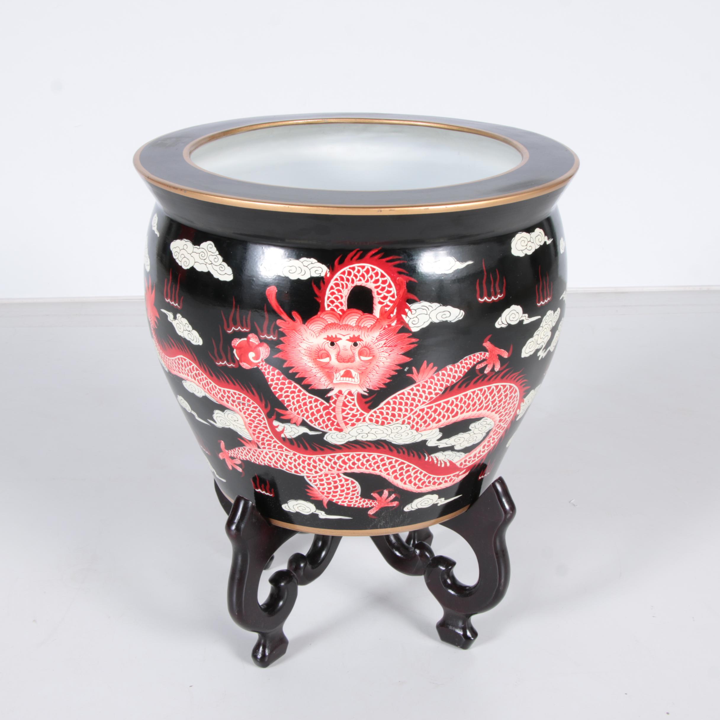 Bombay Planter and Wood Stand