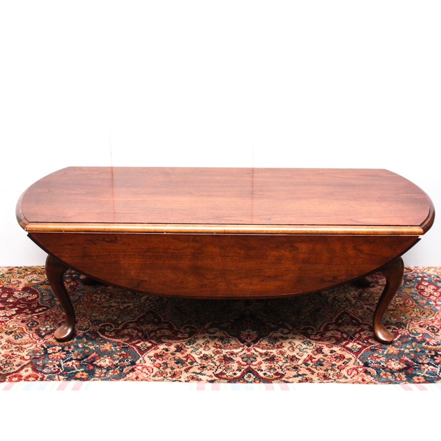 Vintage Queen Anne Style Drop Leaf Coffee Table by Morsman