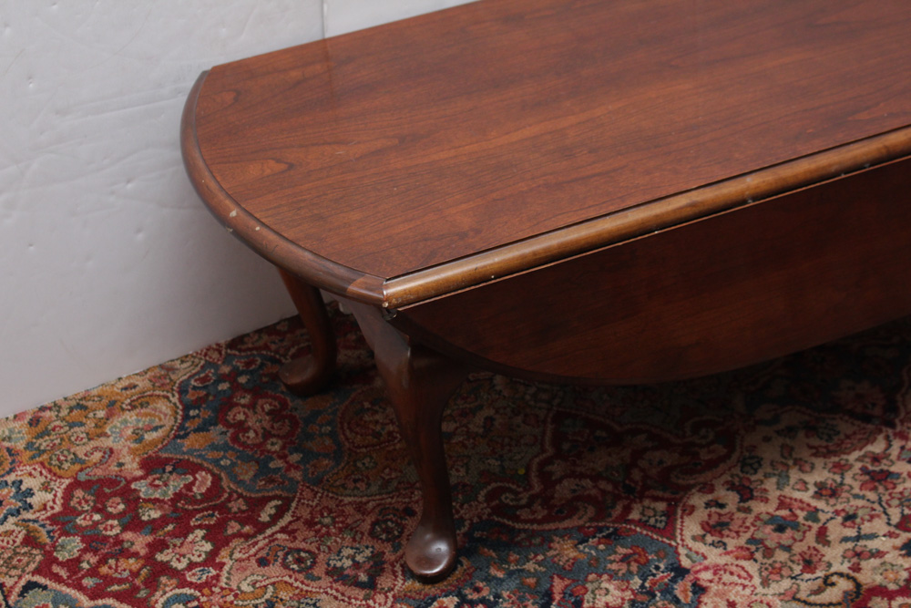 Vintage Queen Anne Style Drop Leaf Coffee Table by Morsman
