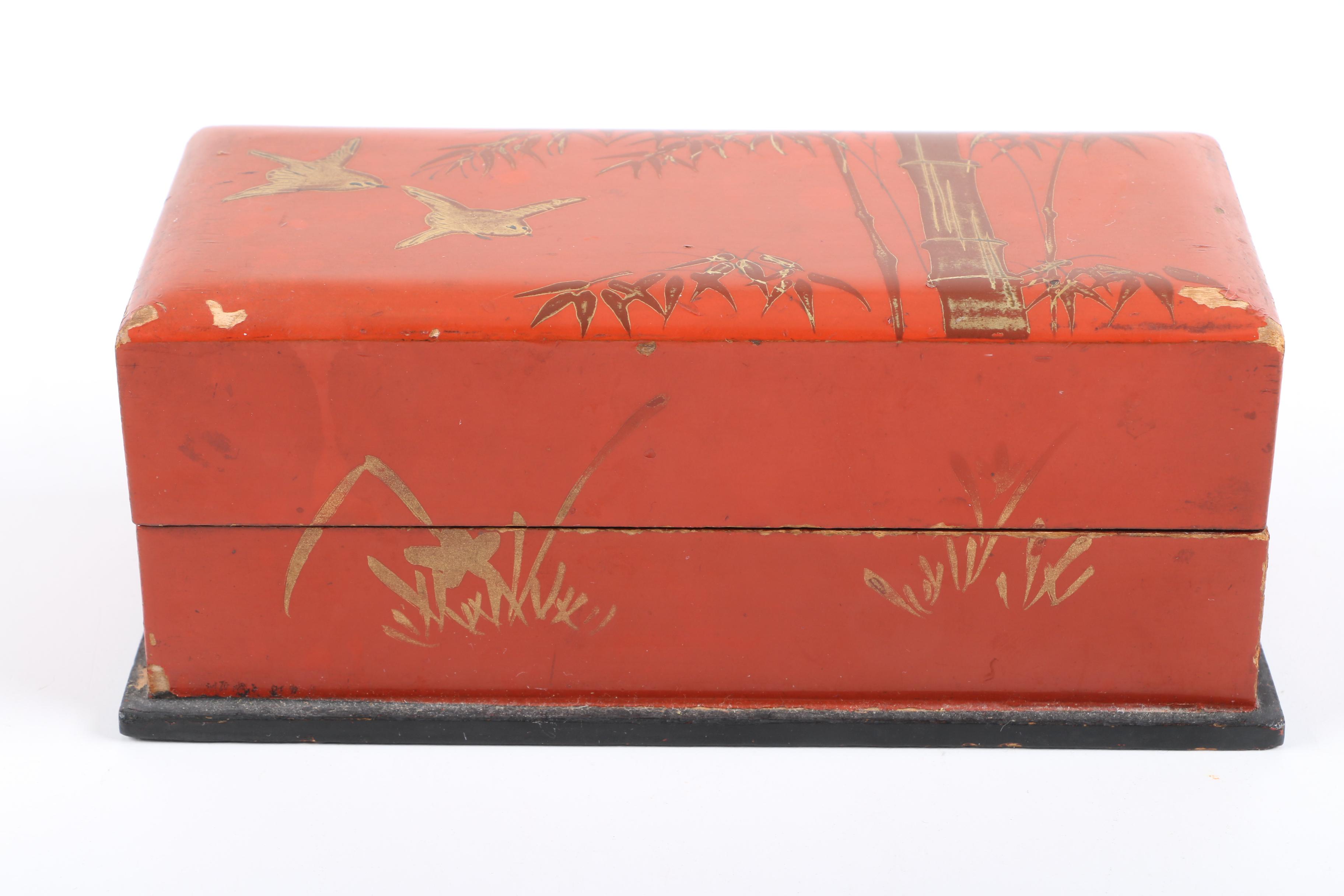 Asian Styled Trinket Boxes Featuring Vantine's