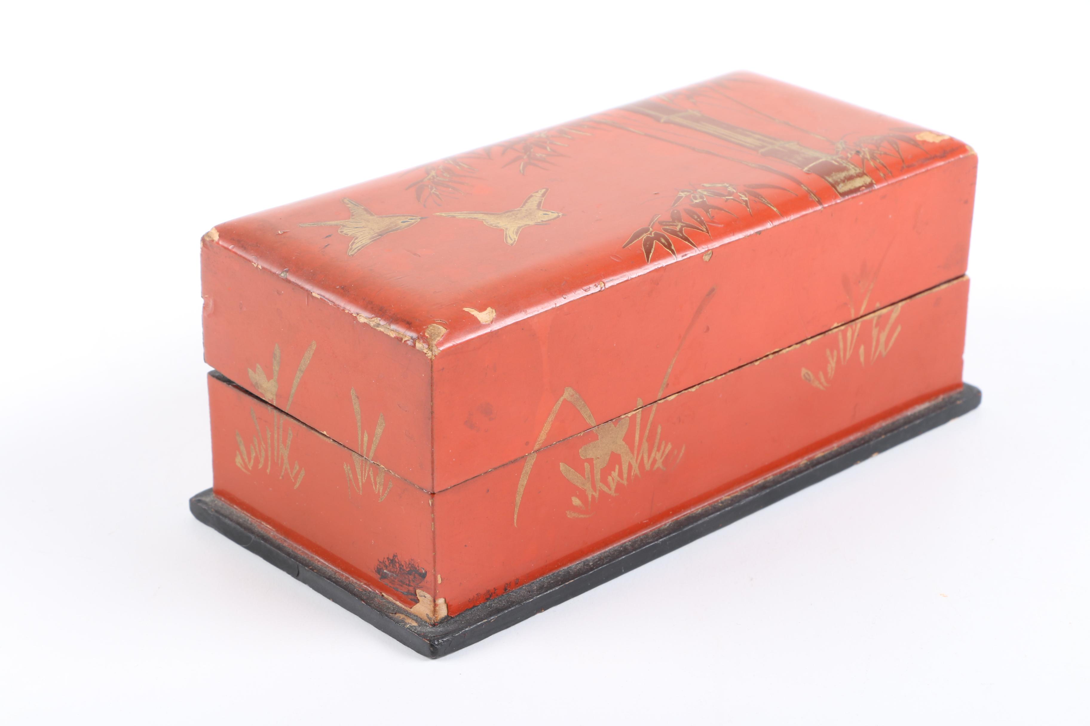 Asian Styled Trinket Boxes Featuring Vantine's