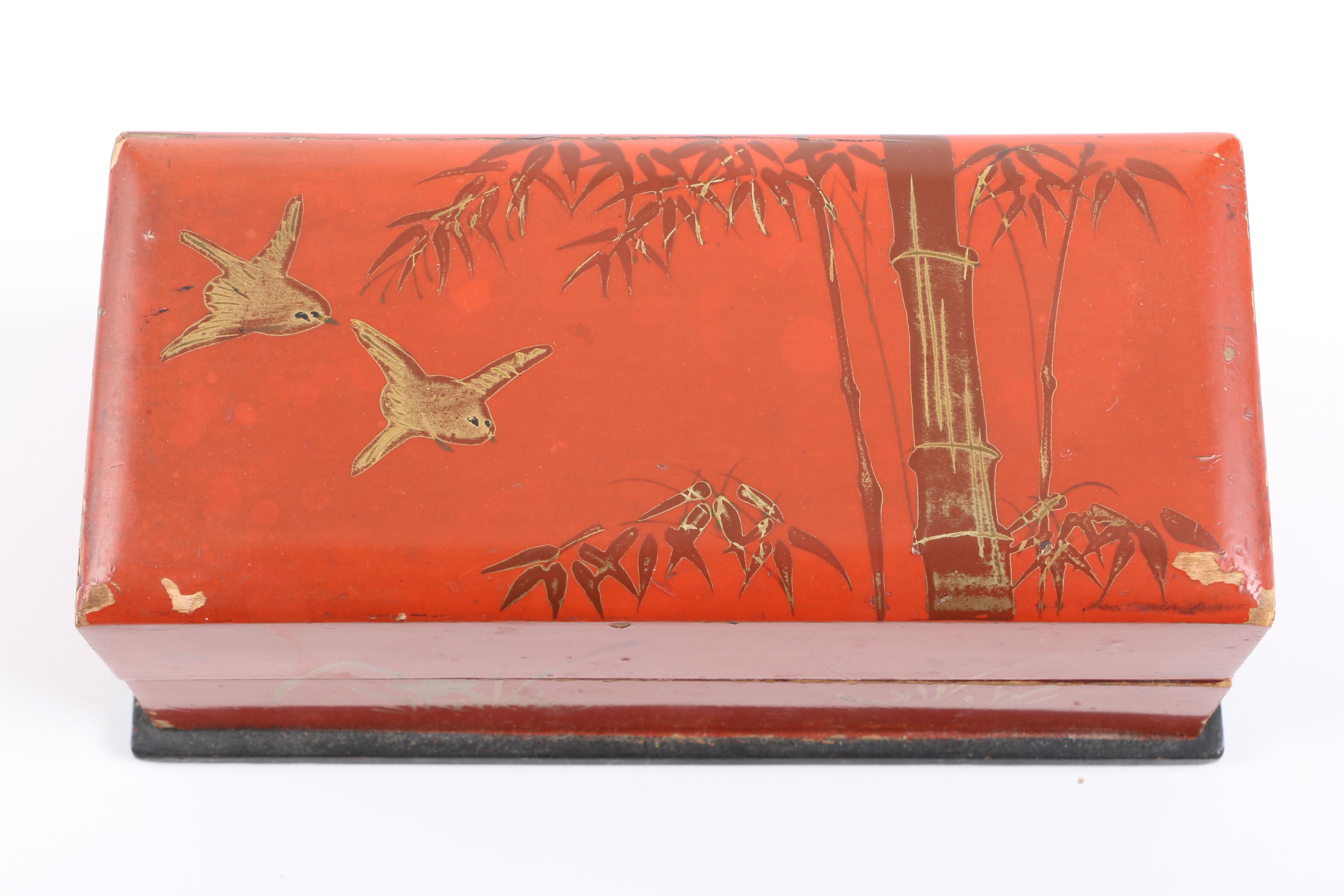 Asian Styled Trinket Boxes Featuring Vantine's