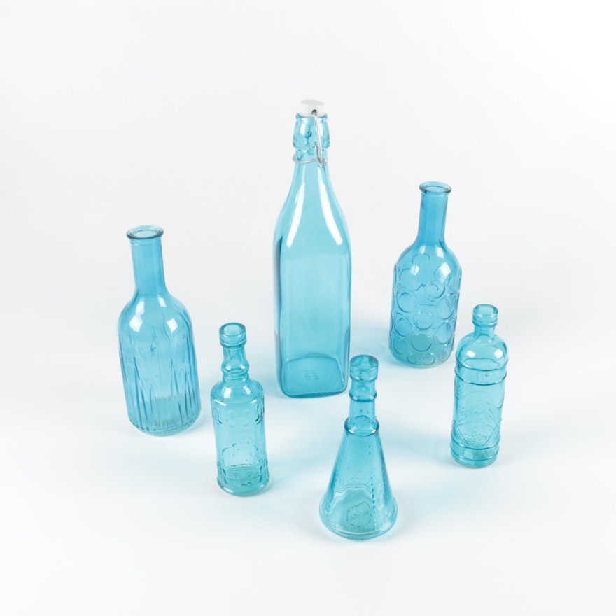 Turquoise Glass Bottles