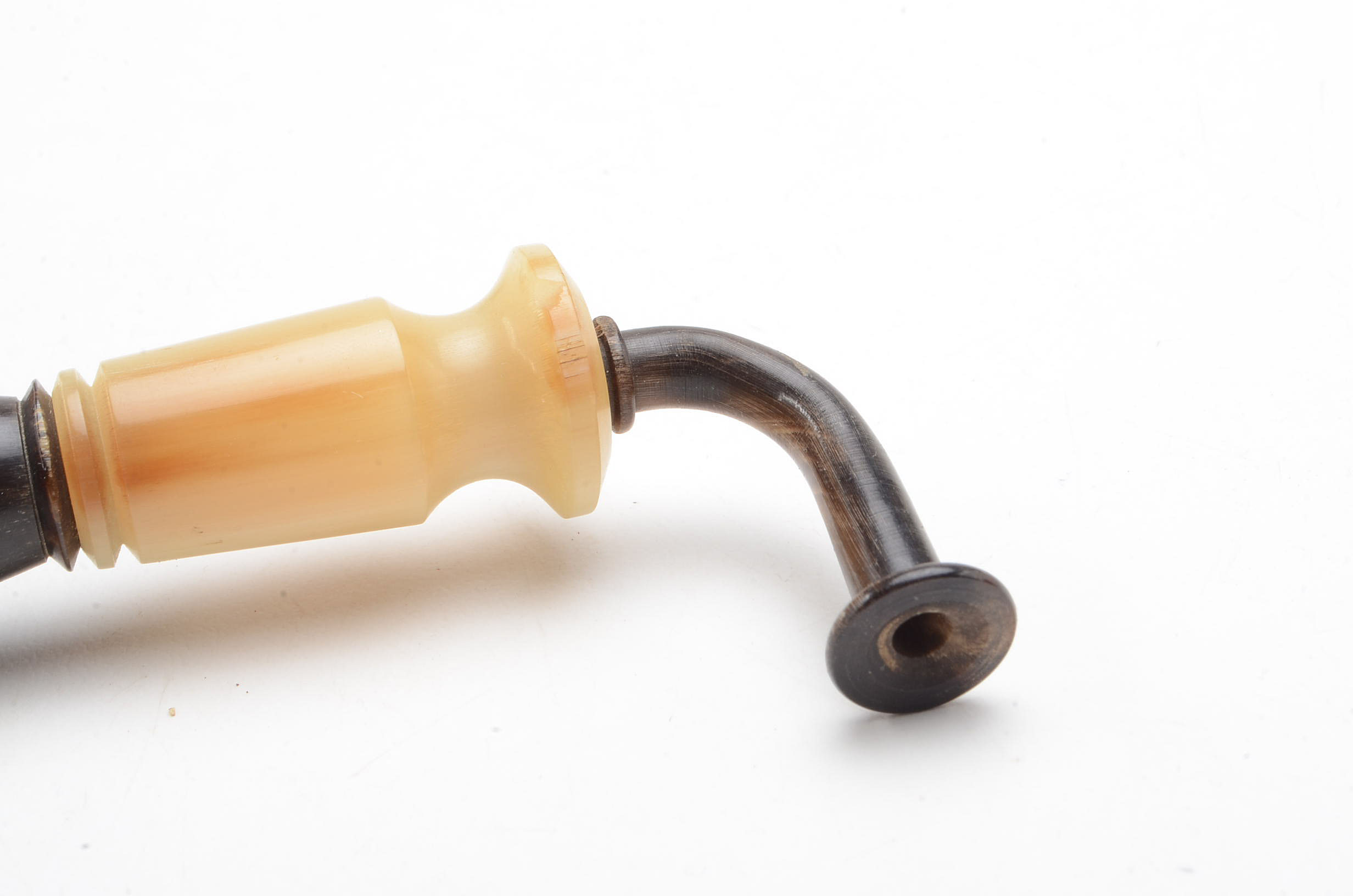 Vintage German Porcelain and Stag Tobacco Pipe