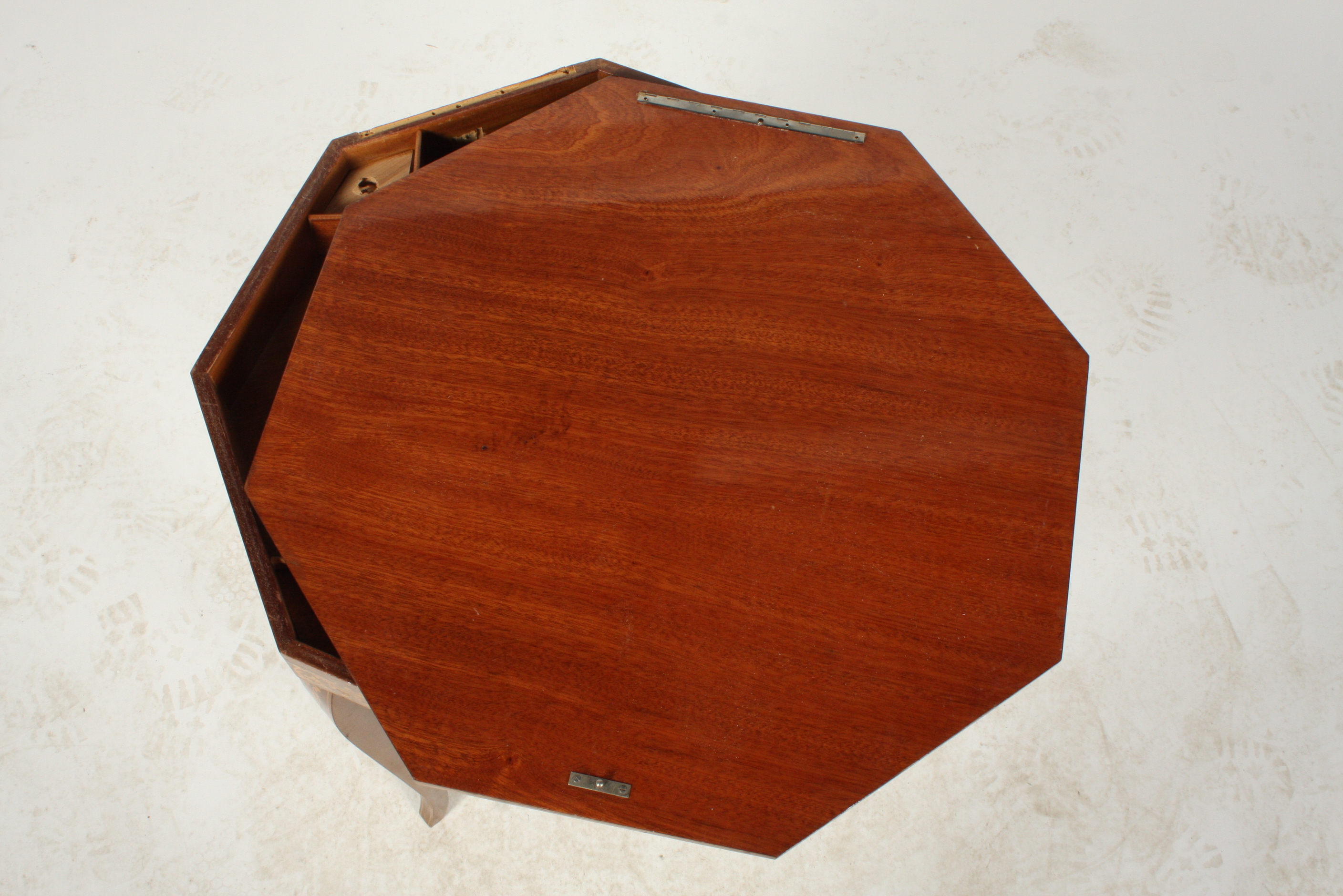 Vintage Empire Style Walnut Sewing Table