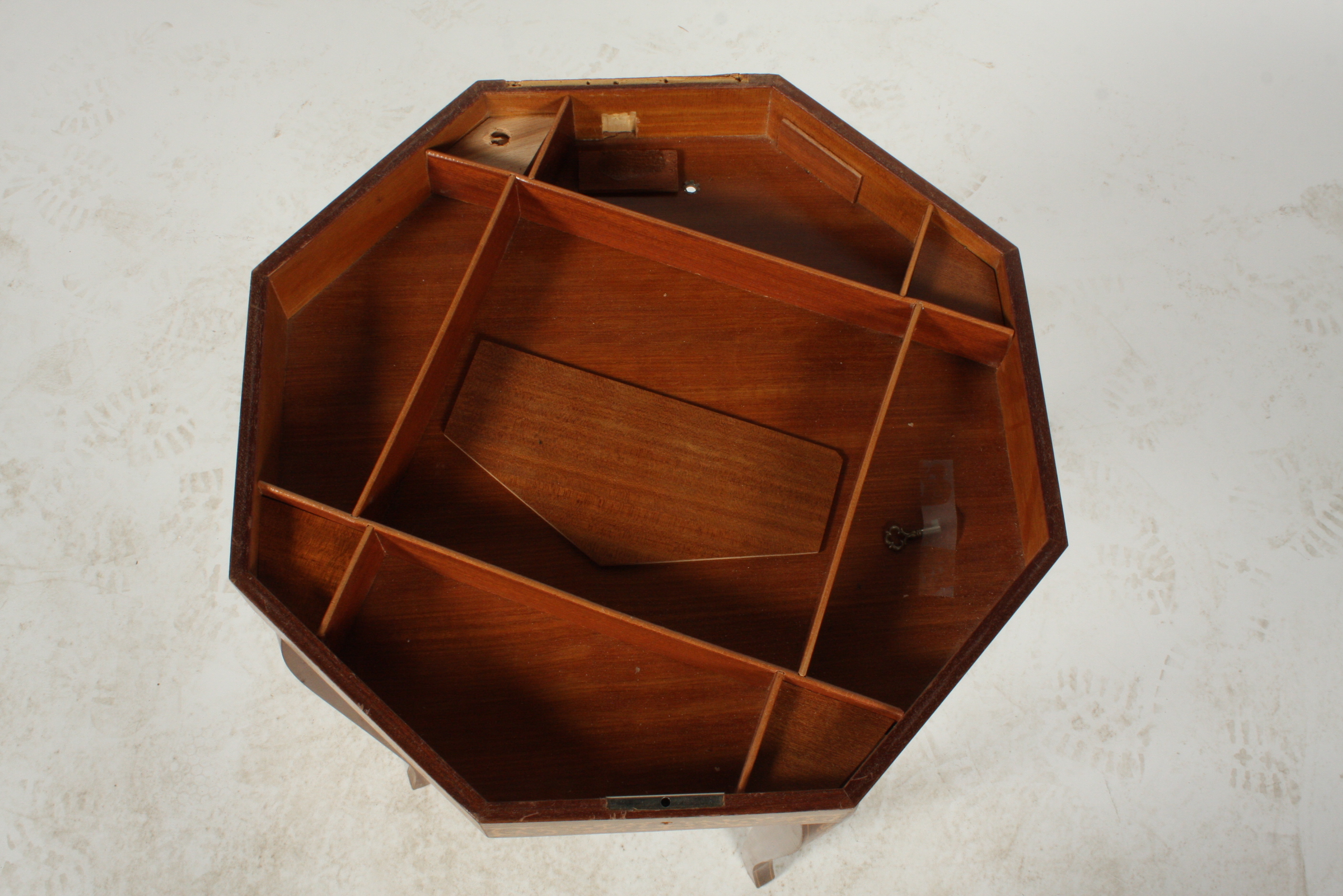 Vintage Empire Style Walnut Sewing Table