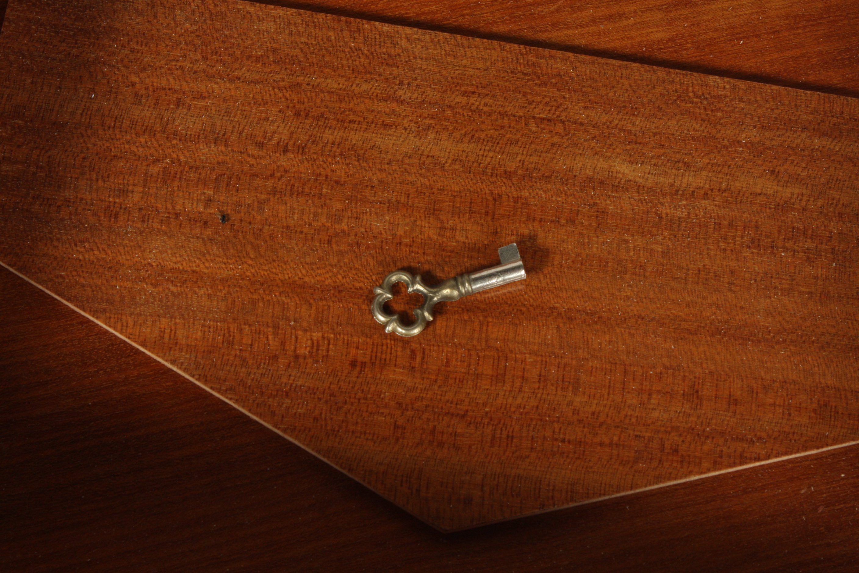 Vintage Empire Style Walnut Sewing Table