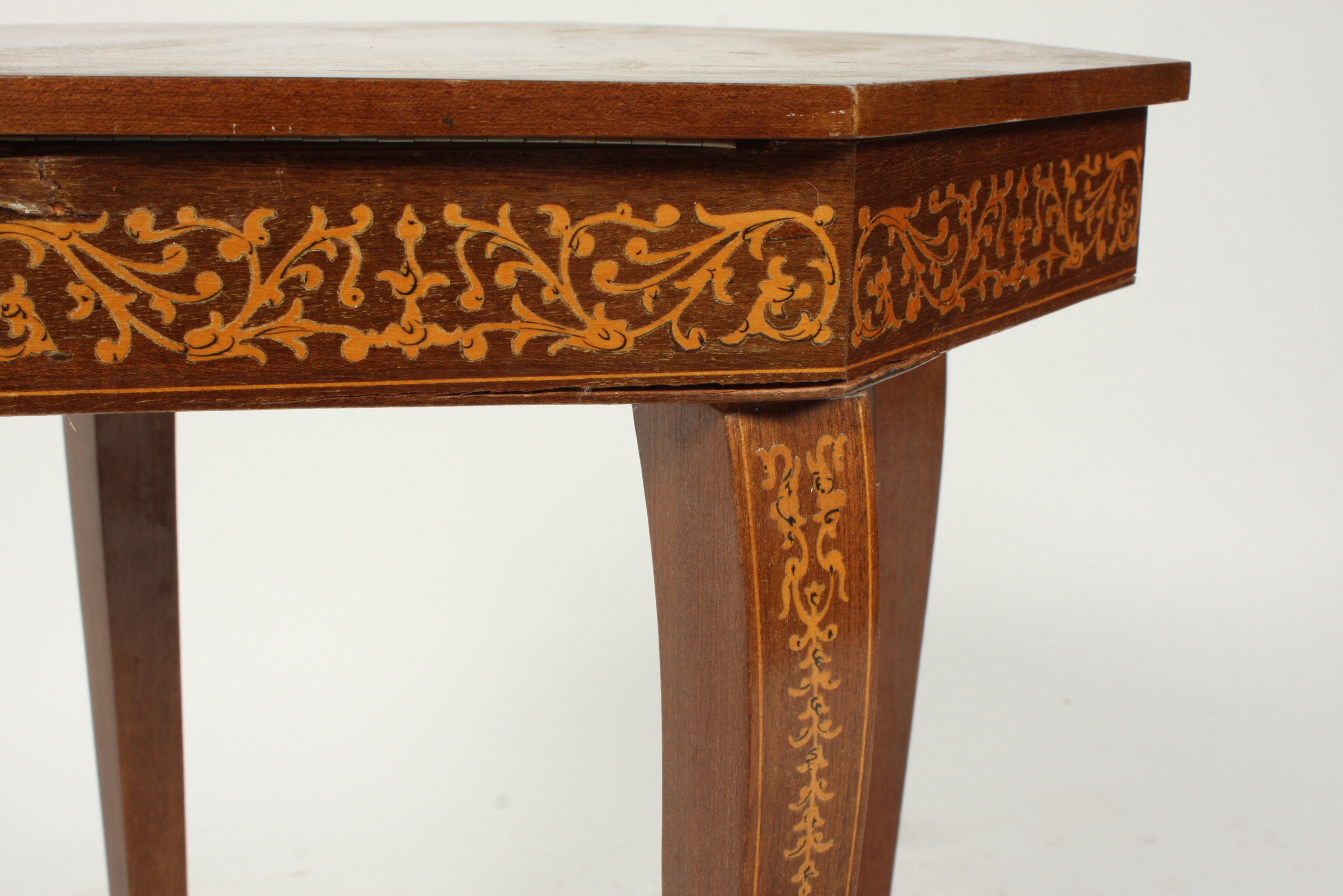 Vintage Empire Style Walnut Sewing Table