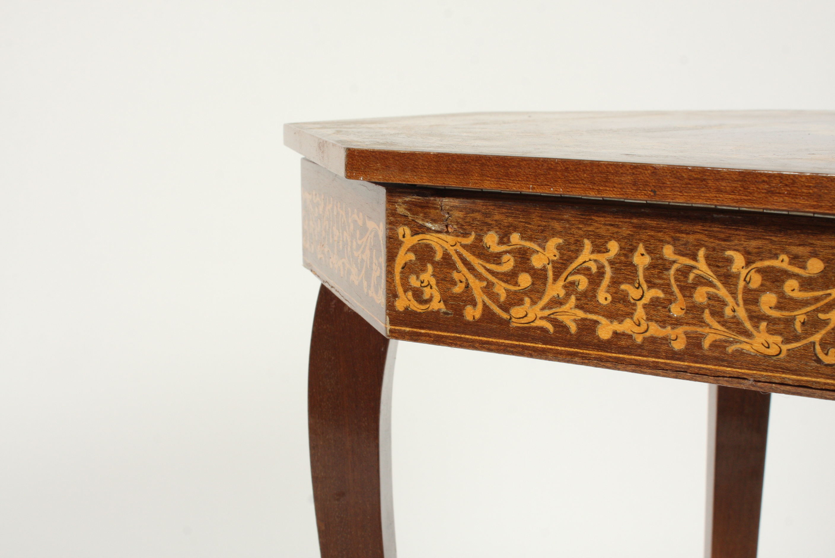 Vintage Empire Style Walnut Sewing Table