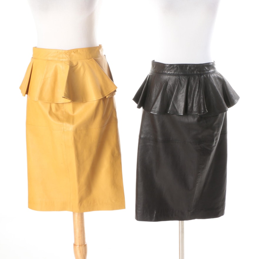 Trelise Cooper Leather Peplum Skirts