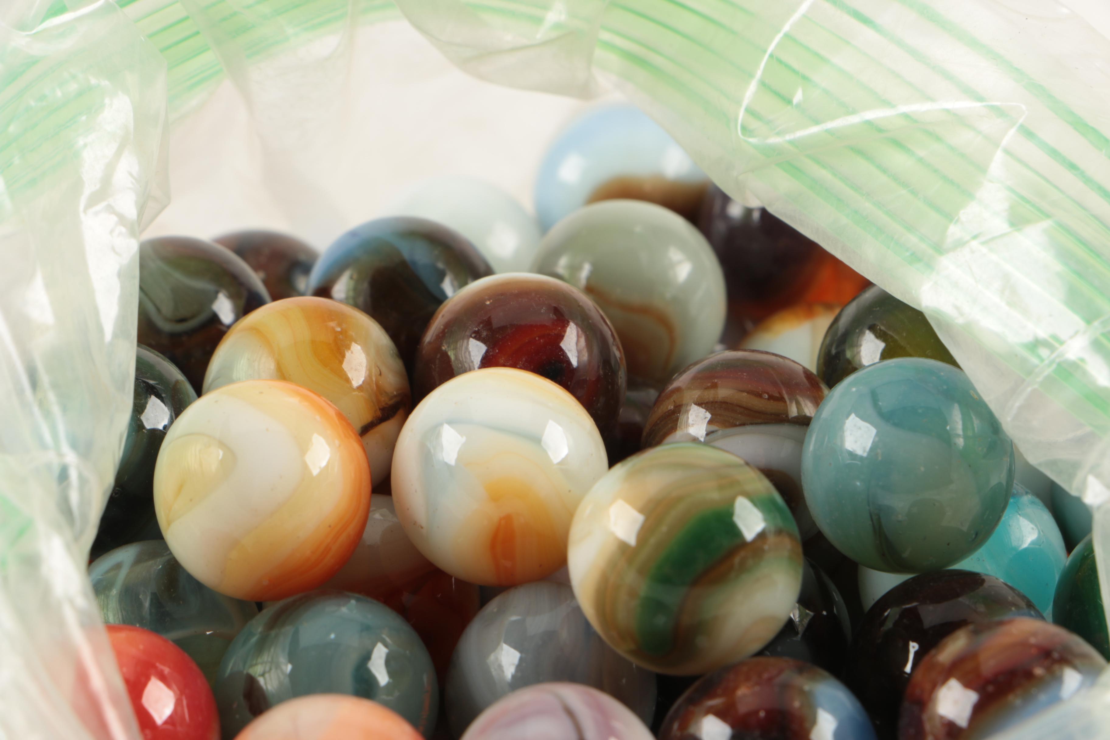 Vintage Handblown Glass Marble Collection