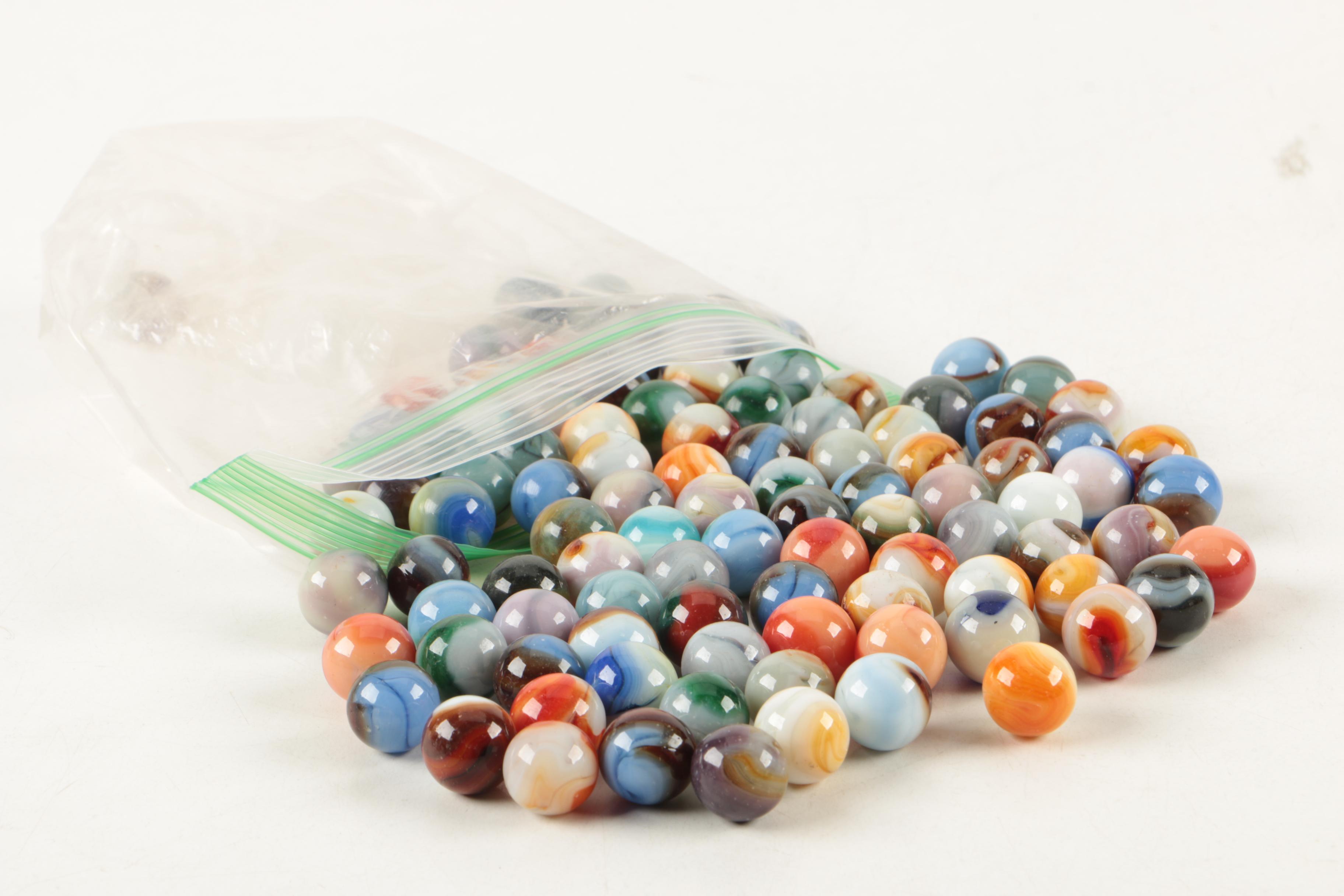 Vintage Handblown Glass Marble Collection